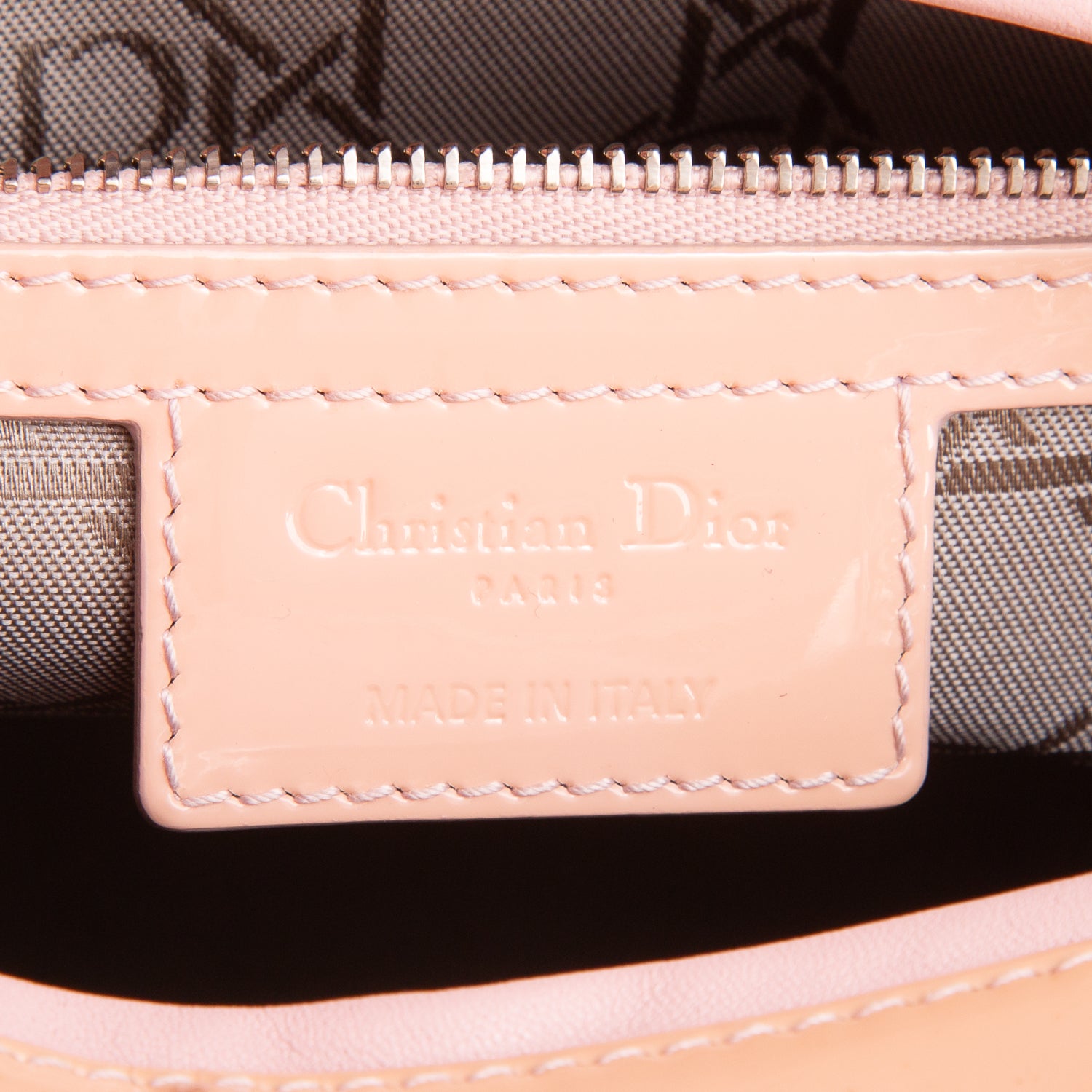 Christian Dior Pink Cannage Patent Leather Large Lady Dior w/ Box & Strap