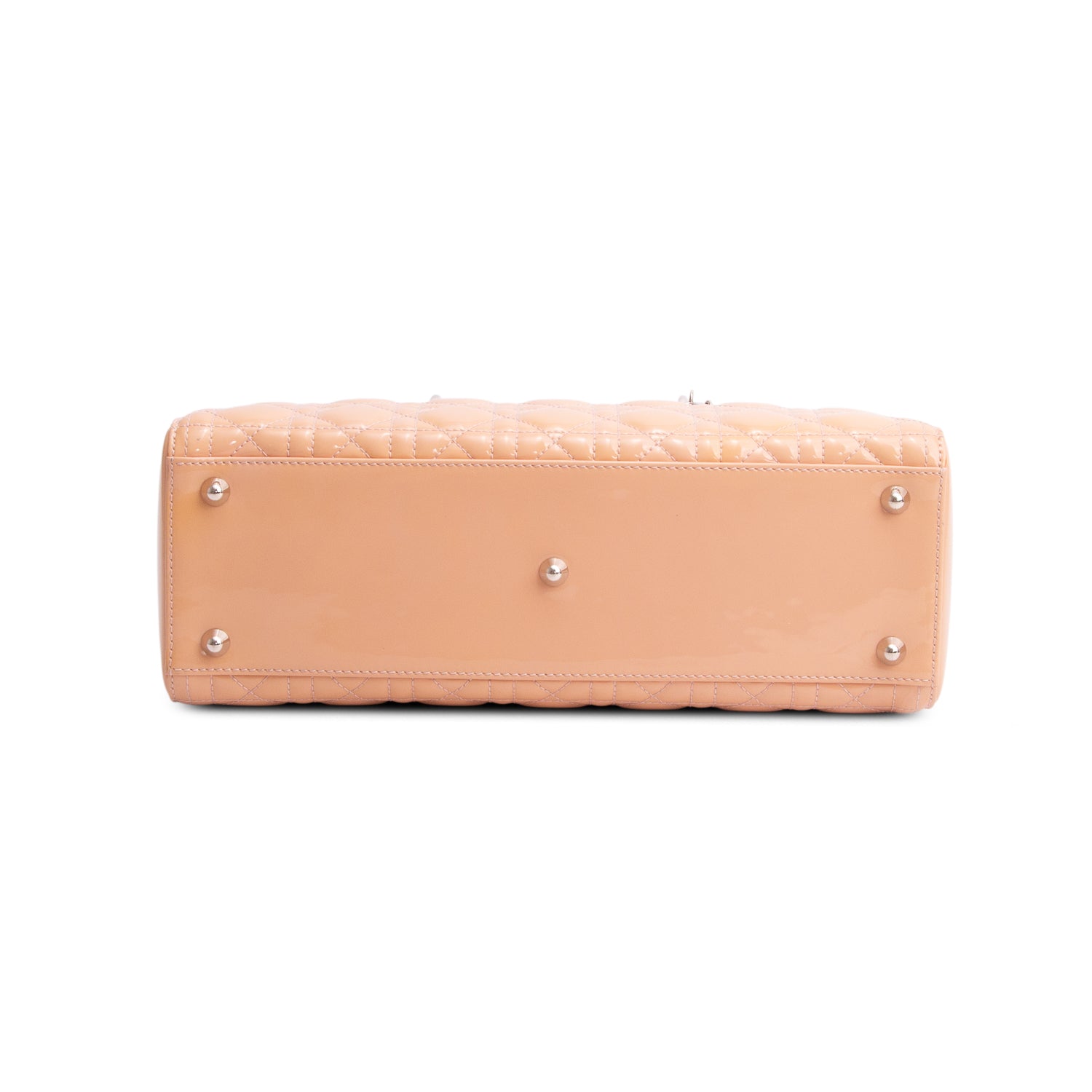 Christian Dior Pink Cannage Patent Leather Large Lady Dior w/ Box & Strap