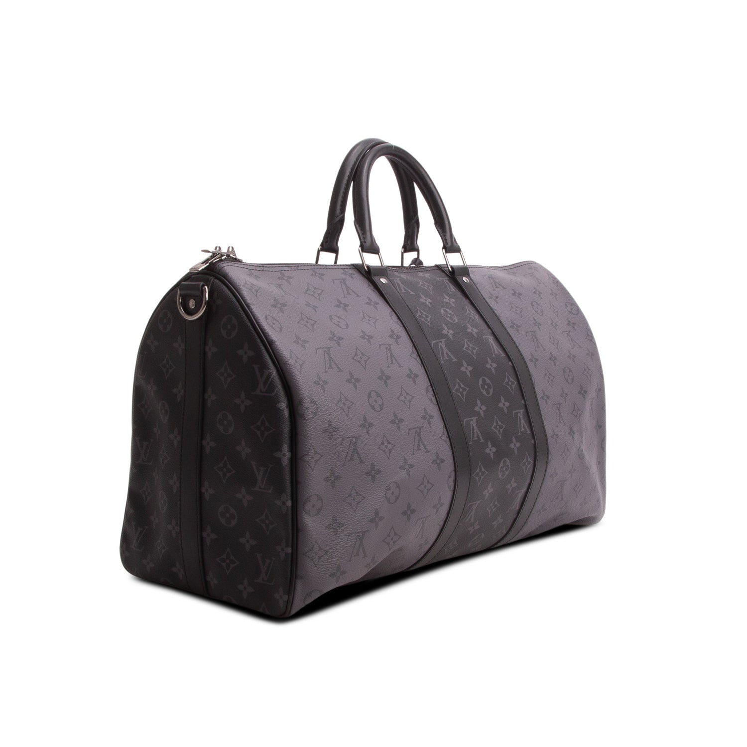 Louis Vuitton Monogram Eclipse Reverse Keepall Bandouliere 50 w/ Strap