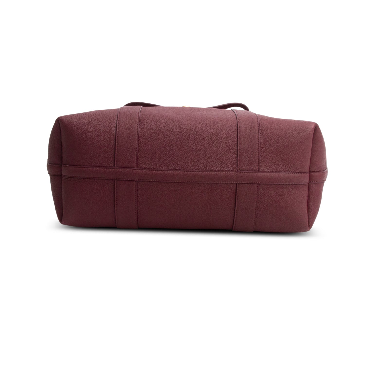 Loro Piana Burgundy Calfskin Ghiera Large Tote w/ Pouch