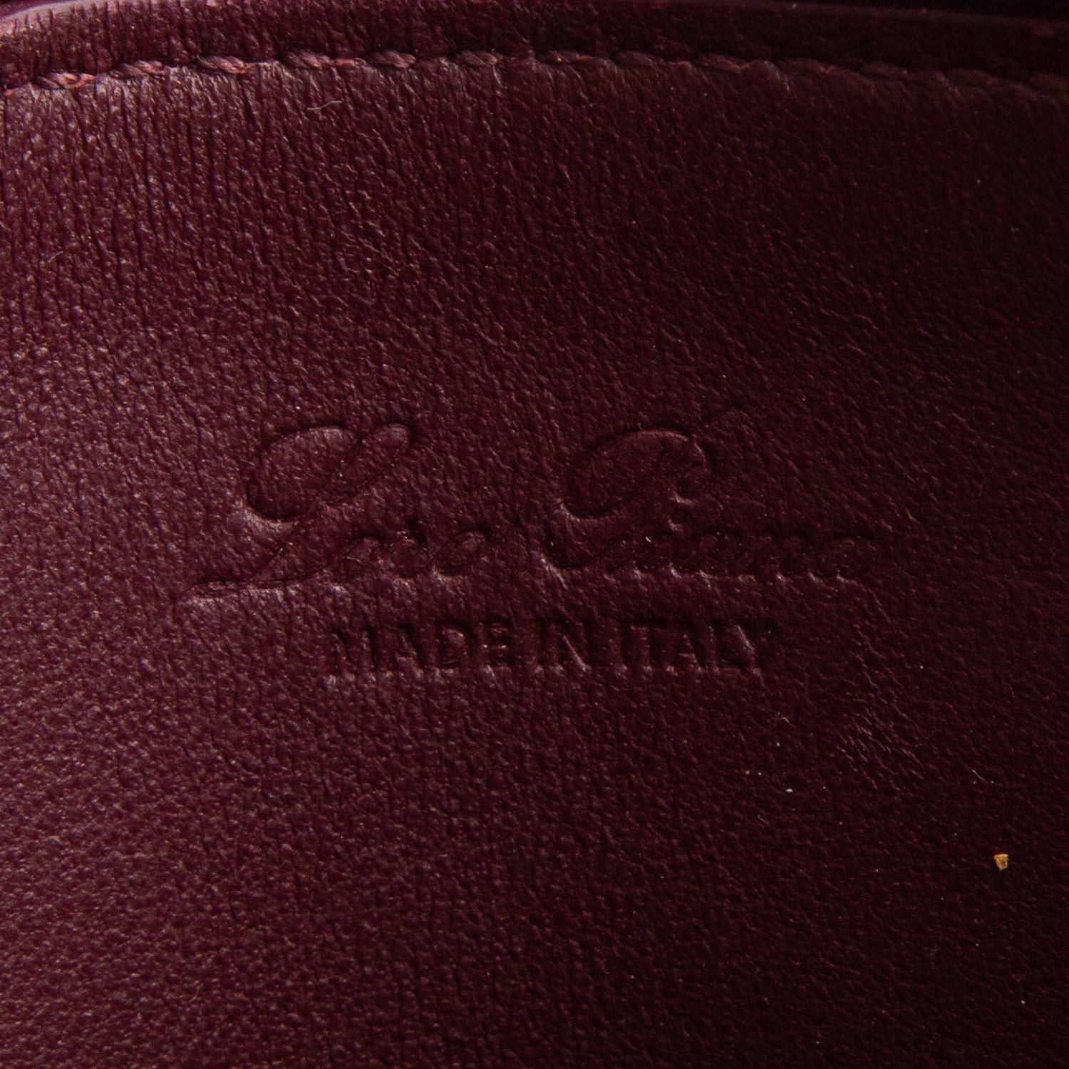 Loro Piana Burgundy Calfskin Ghiera Large Tote w/ Pouch