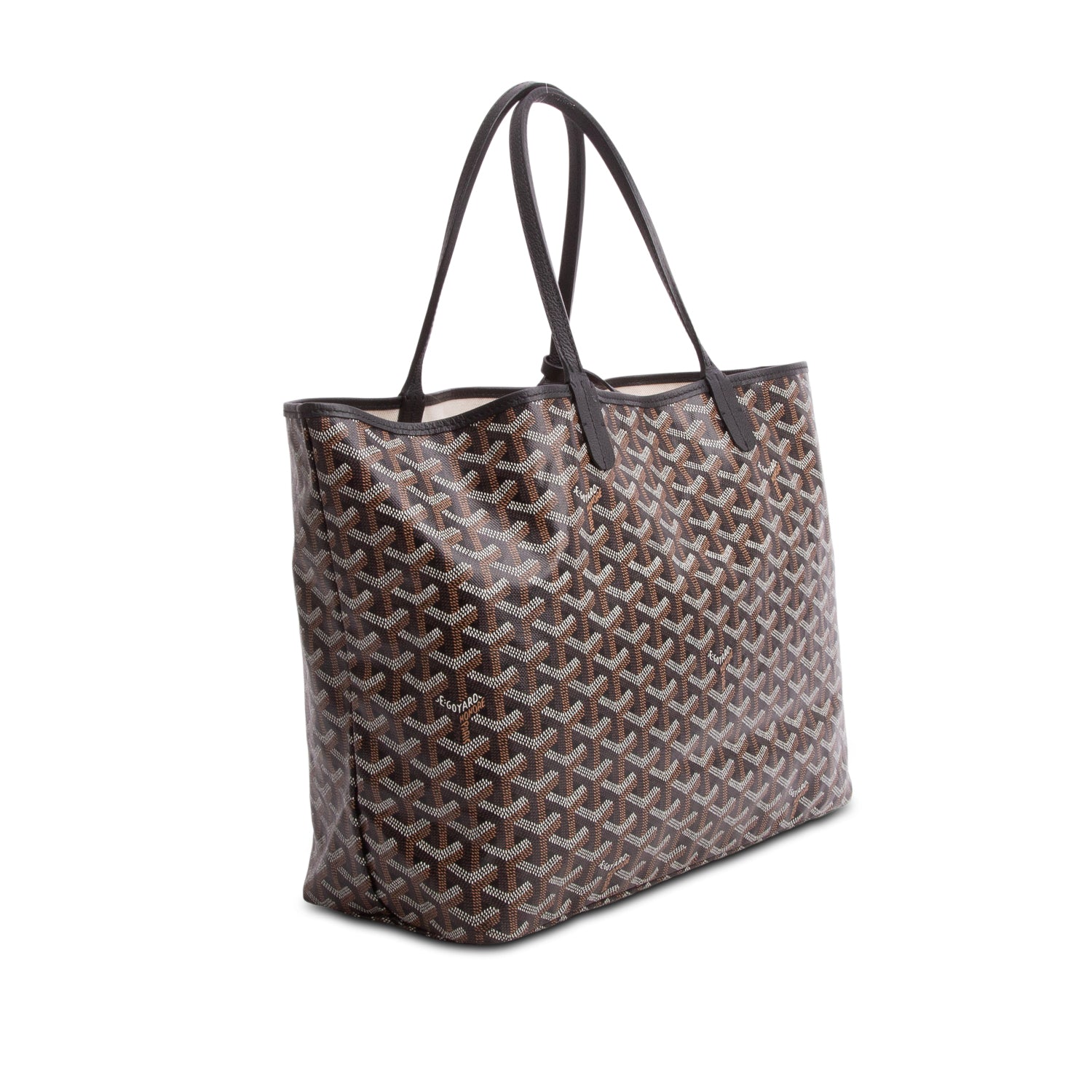 Goyard 2023 Black Goyardine Saint Louis PM Tote w/ Pouch