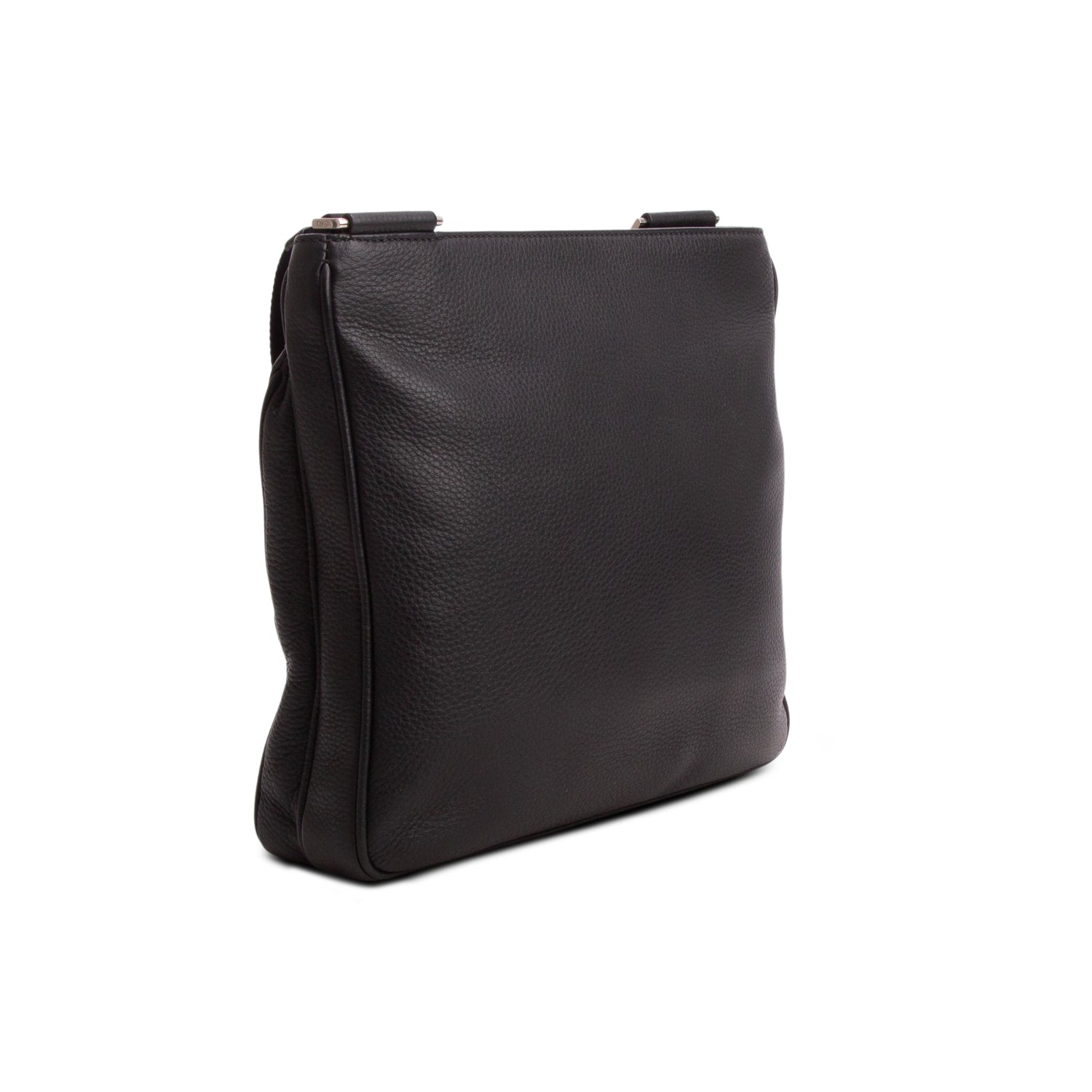 Prada Black Vitello City Messenger Bag w/ Authenticity Card