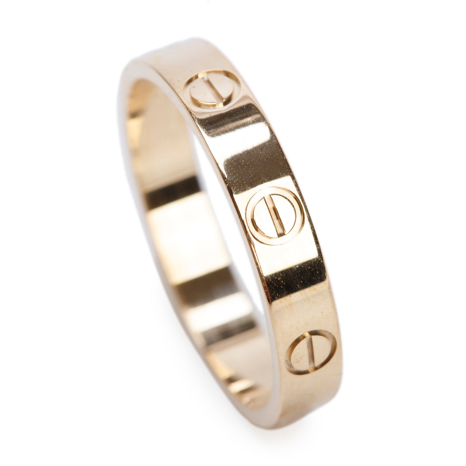 Cartier 2020 18k White Gold 3.6 MM Love Wedding Band Ring, Size 56 7.75 w/ Box & Receipt