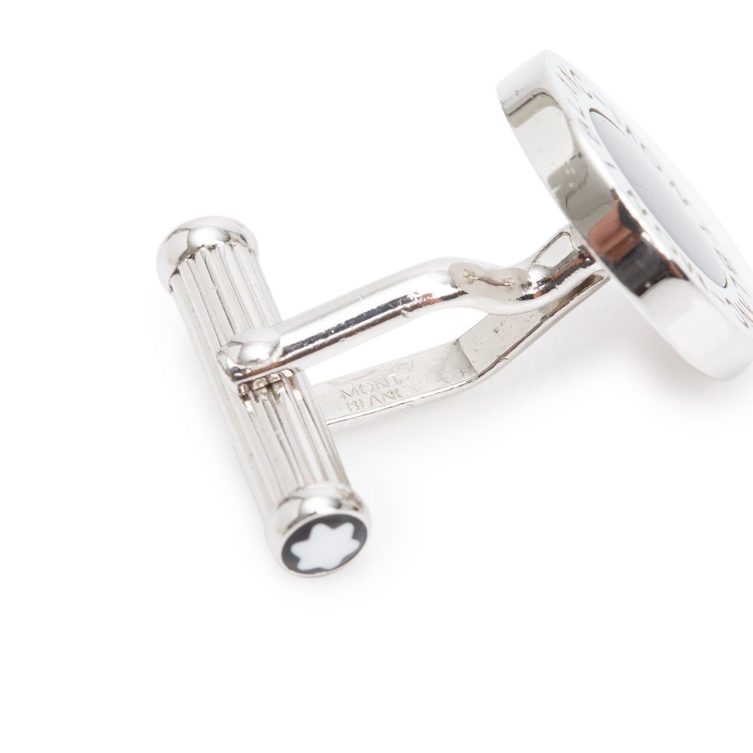 Montblanc Stainless Steel Meisterstuck Onyx Cufflinks w/ Box
