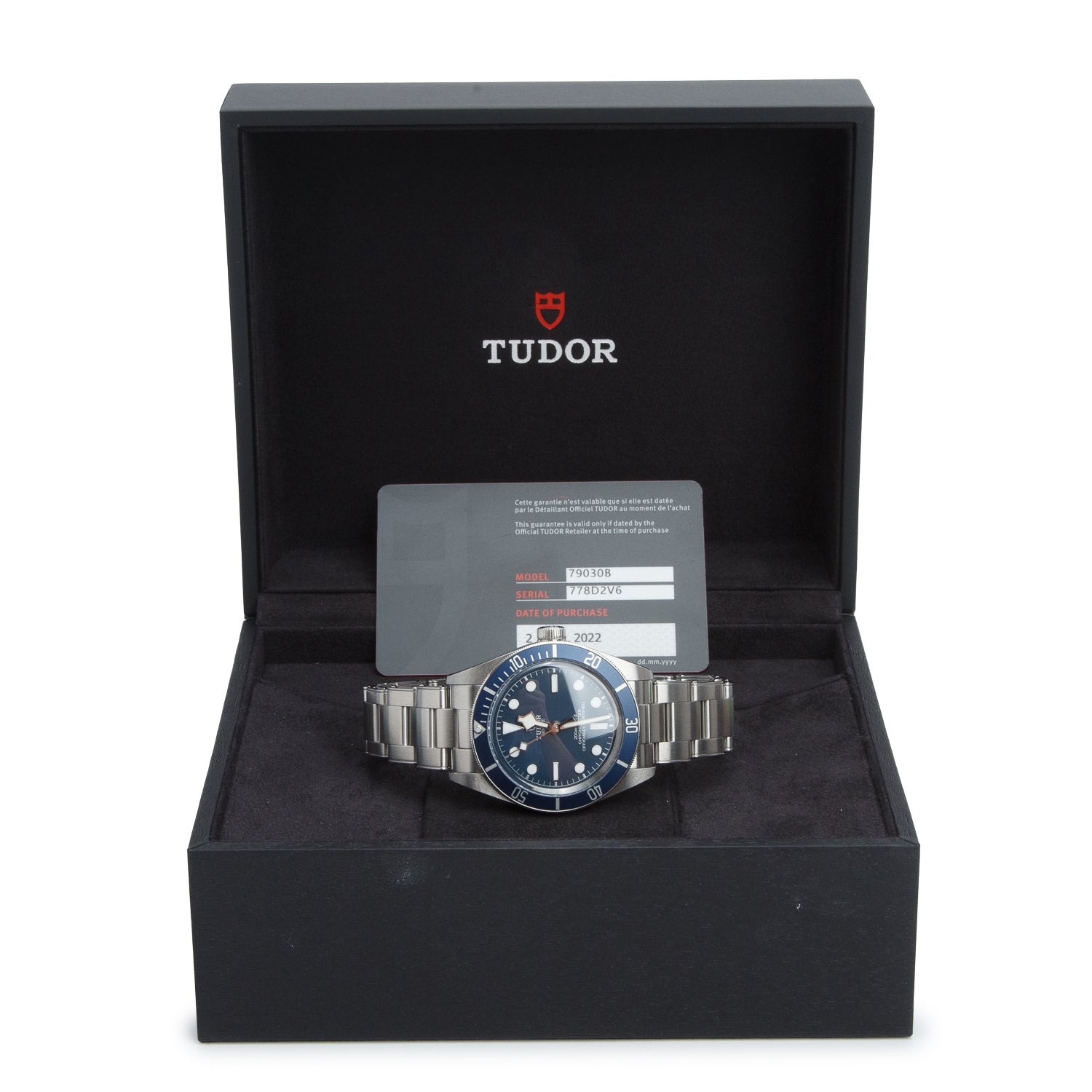Tudor 2022 Stainless Steel Black Bay 58 39 MM Automatic Watch Blue Dial 79030B w/ Box & Papers