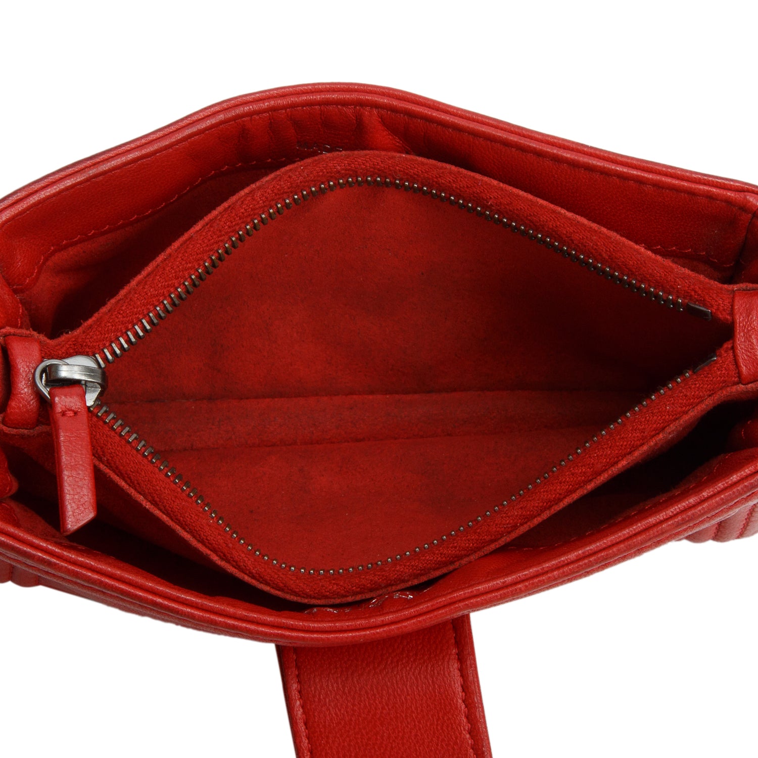 Chanel Red Lambskin Quilted Mini Phone Holder