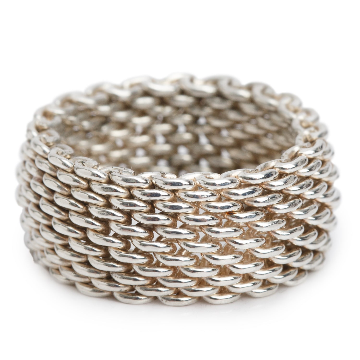 Tiffany & Co. Sterling Silver Somerset Mesh Ring, Size 8
