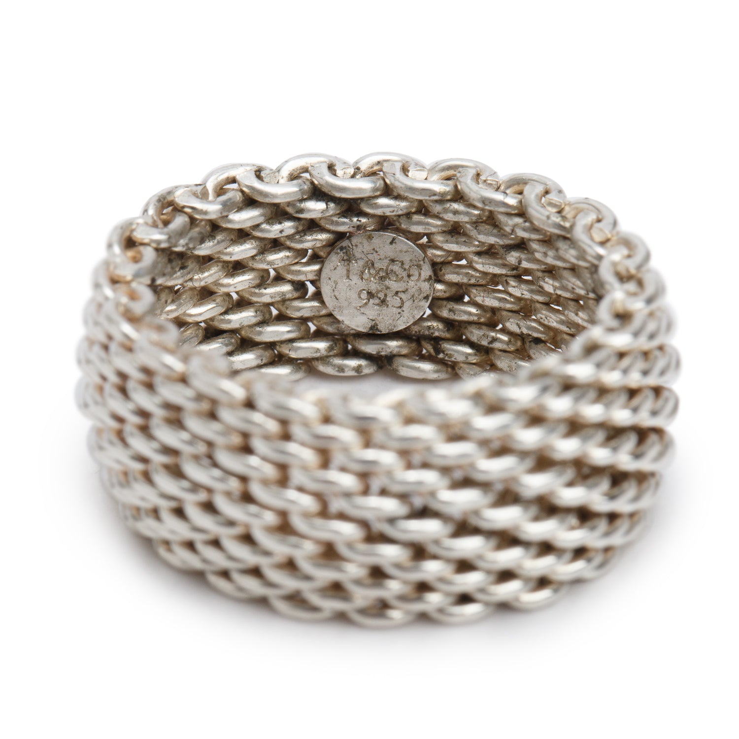Tiffany & Co. Sterling Silver Somerset Mesh Ring, Size 8