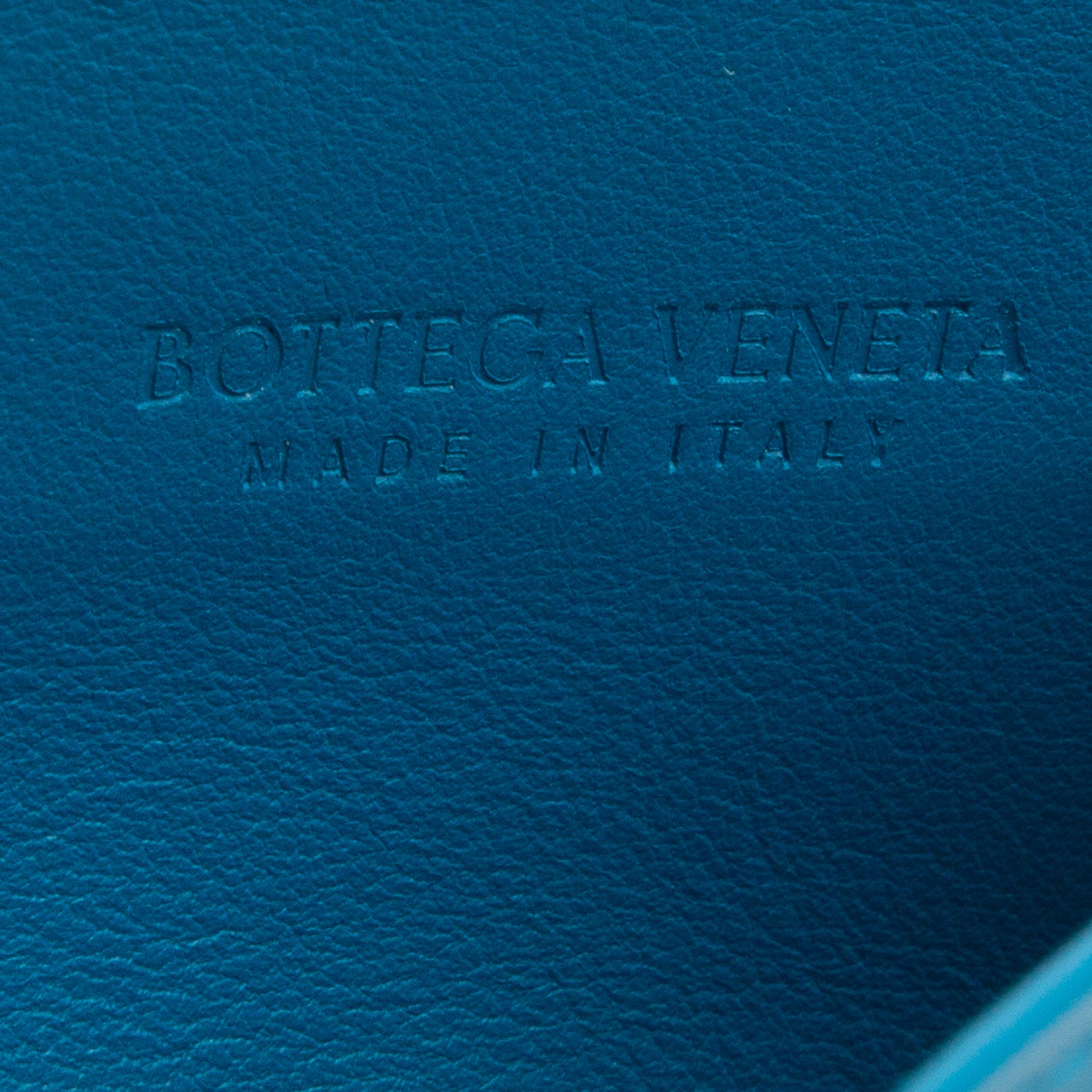 Bottega Venetta Blue Intreciatto Nappa Leather Credit Card Case