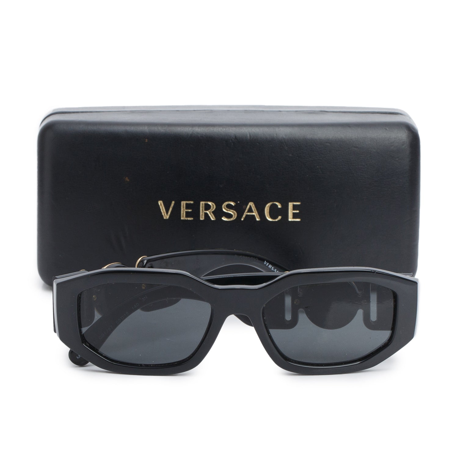 Versace 4361 Black Acetate Medusa Biggie Sunglasses w/ Case