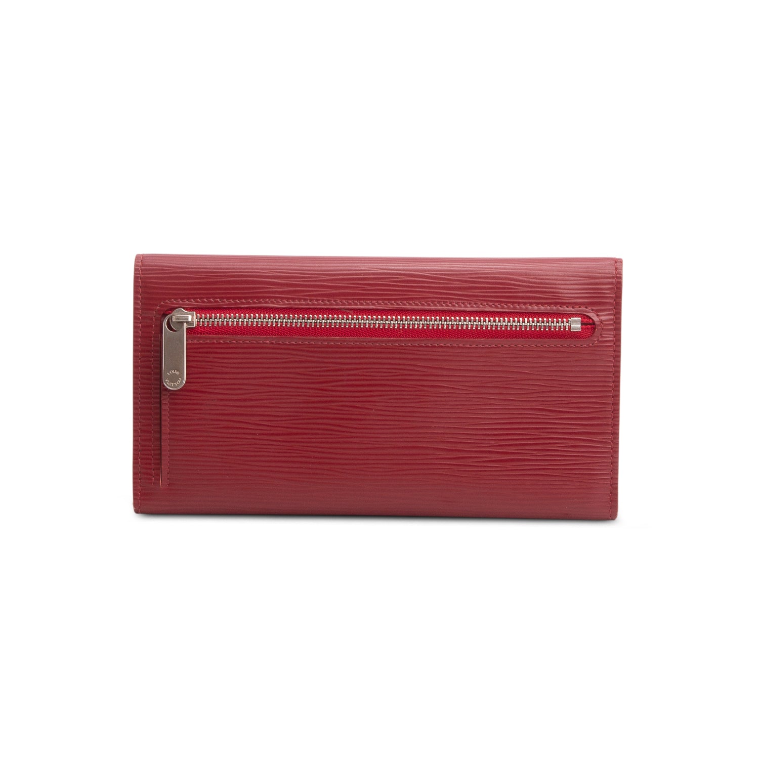 Louis Vuitton Red Epi Leather Long Joey Wallet