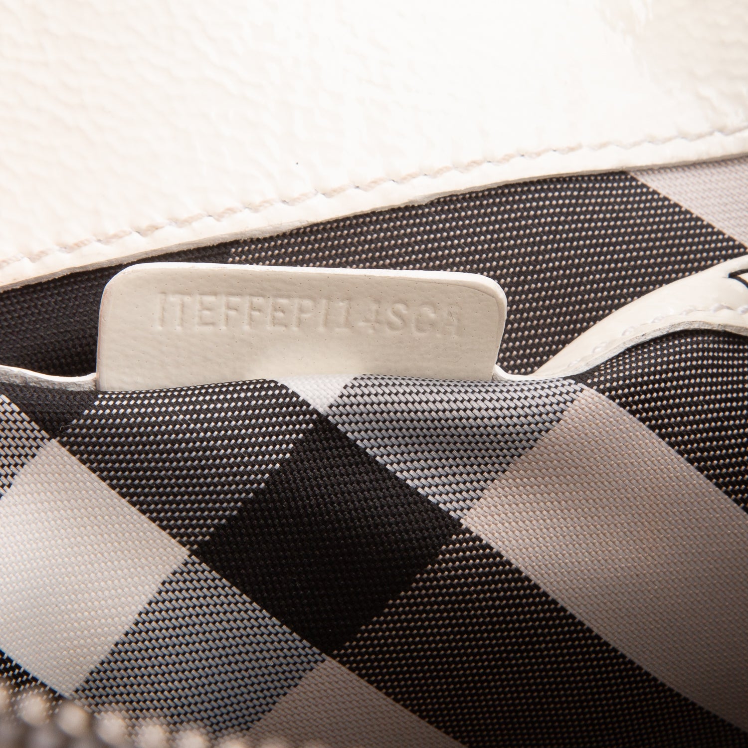 Burberry Cream Patent Leather Tote w/ Strap & Authenticity Card