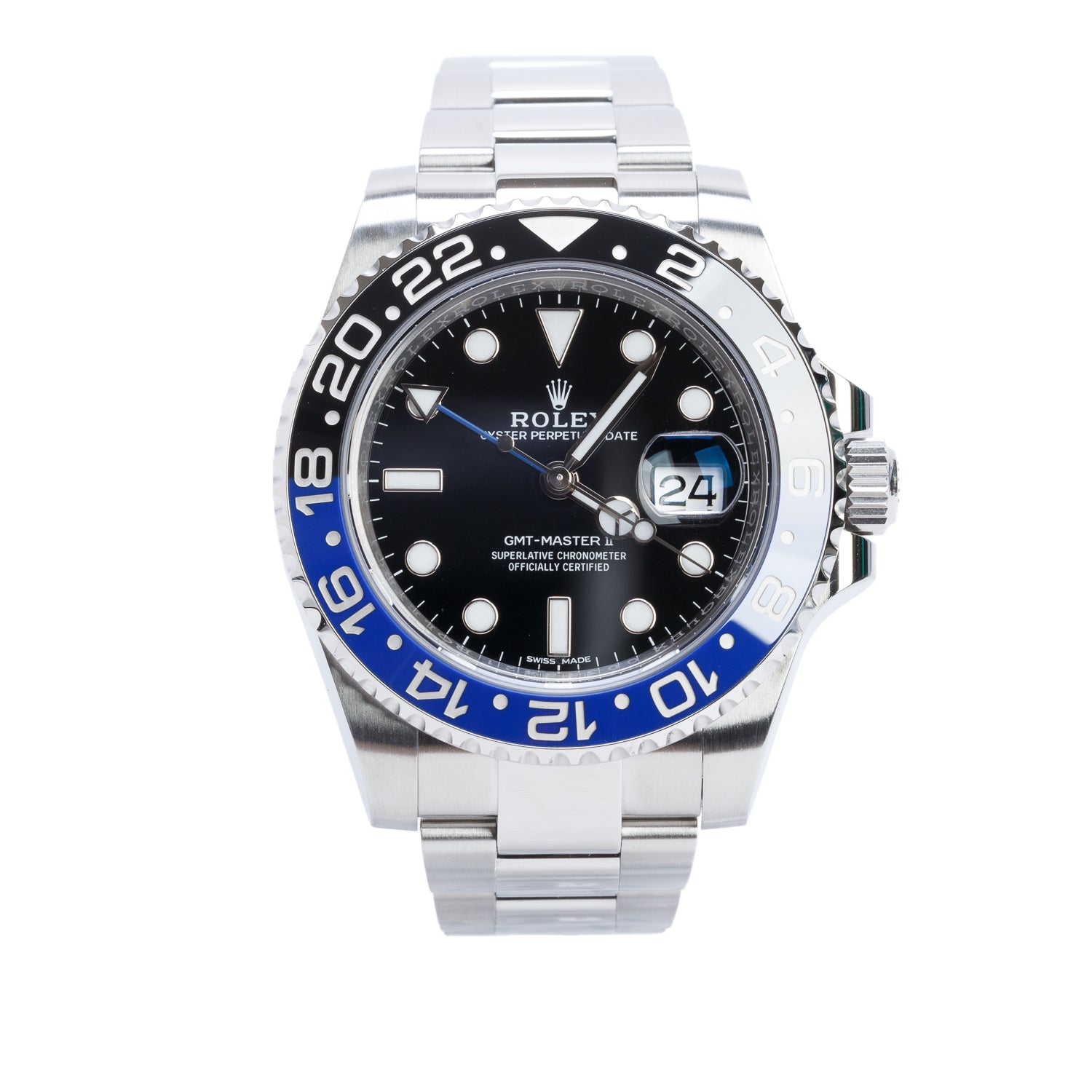 Rolex Stainless Steel GMT-Master II "Batman" 40 MM Watch 116710BLNR w/ Box & Papers