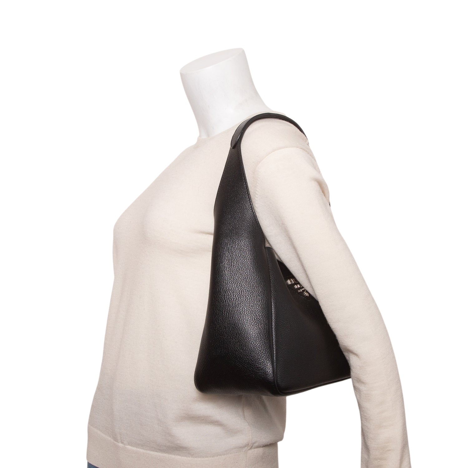 Prada 2021 Black Vitello Daino Leather Medium Dynamique Tote w/ Authenticity Card