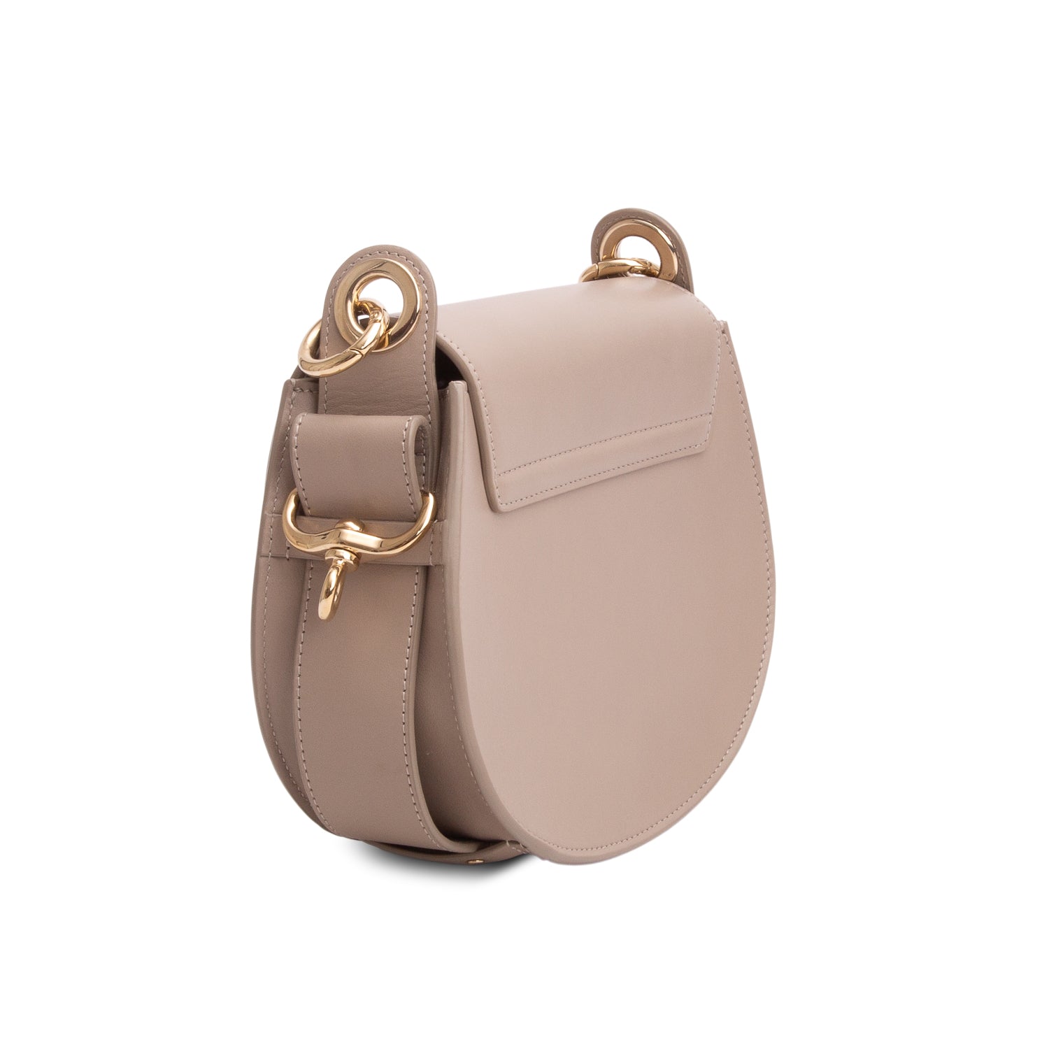 Chloe 2022 Taupe Calfskin Small Tess Bag w/ Straps