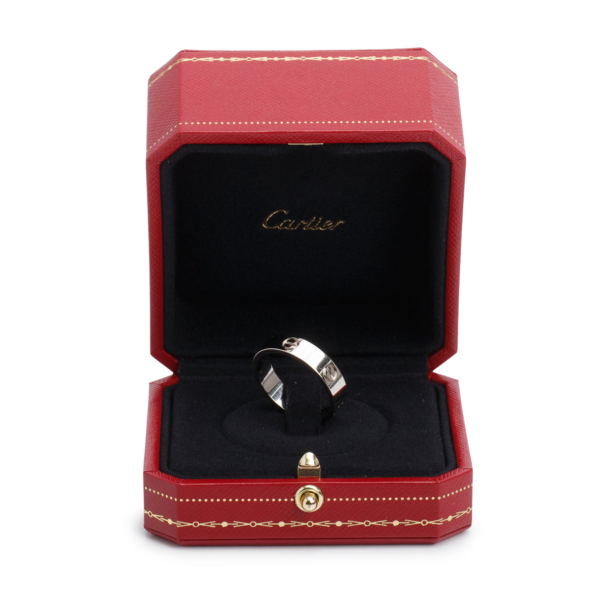 Cartier 2021 18k White Gold 5.5 MM Love Ring, Classic Model, Size 58 8.5 w/ Box & Certificate