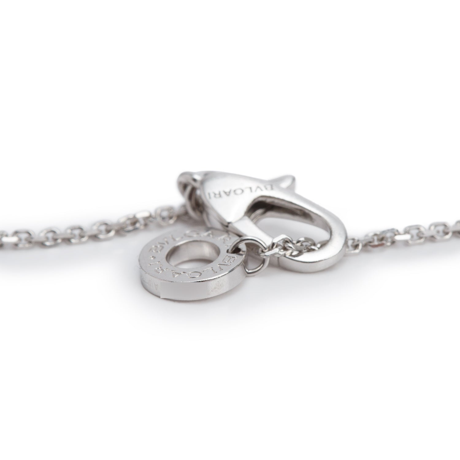 BVLGARI 18k White Gold Pave Diamond Divas' Dream Pendant Necklace w/ Pouch & Receipt