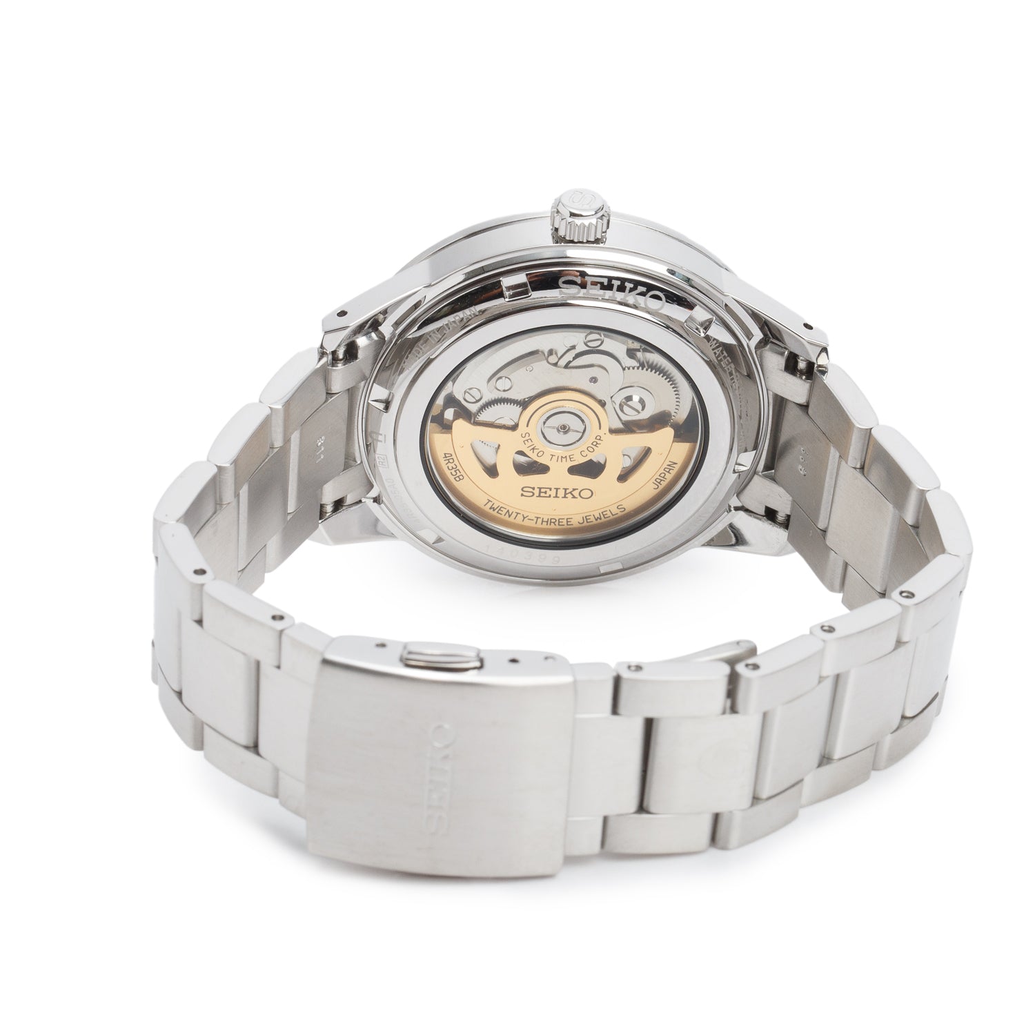 Seiko Stainless Steel Presage 40 MM Automatic Watch White Dial SRPG03 w/ Box & Papers