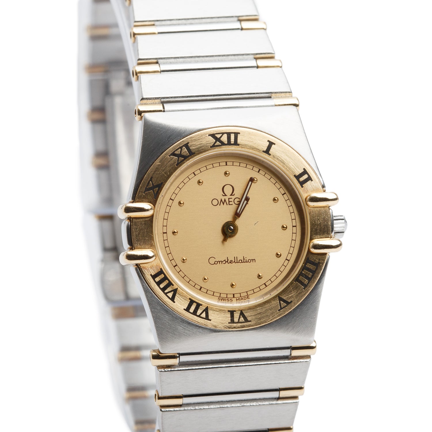 Omega Stainless Steel & 18k Yellow Gold Constellation My Choice 22 MM Quartz Watch Champagne Dial