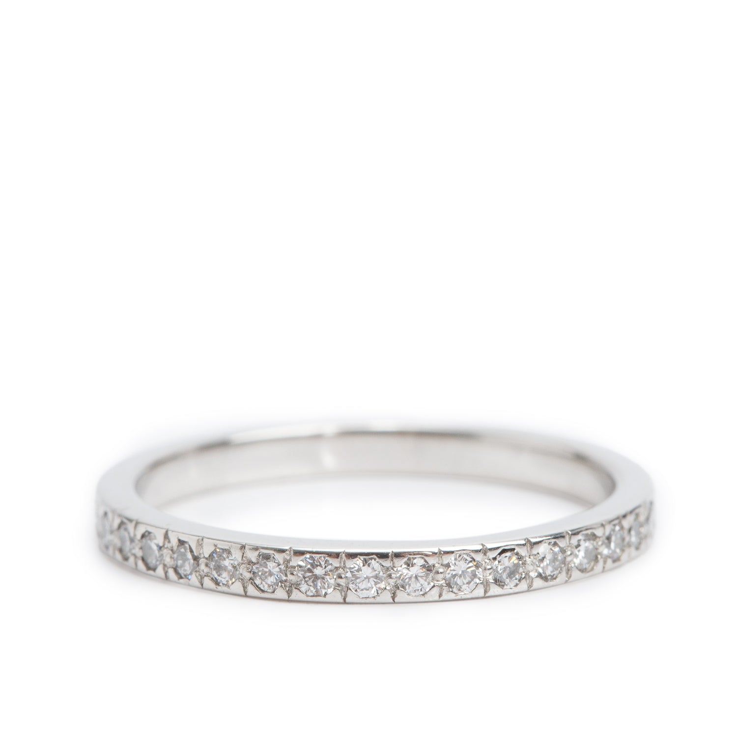 Tiffany & Co. Platinum Full Circle Diamond Eternity 1.9 MM Wedding Band Ring, Size 6 w/ Box