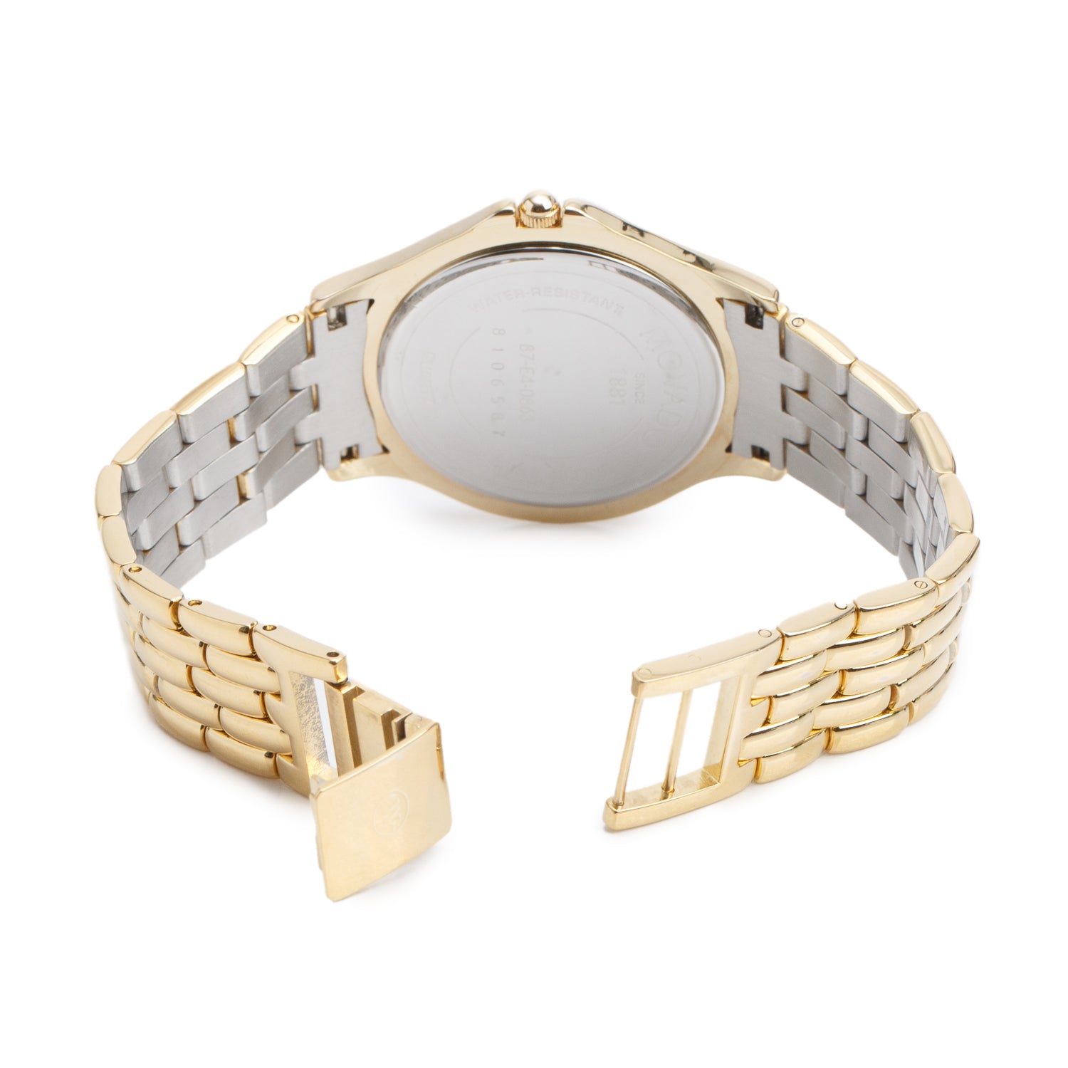 Movado Gold Plated Stainless Steel Museum 35 MM Quartz Watch Black Dial