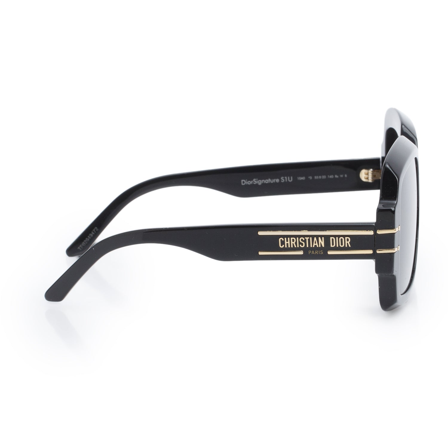 Christian Dior DiorSignature S1U Black Acetate Square Sunglasses w/ Box & Case