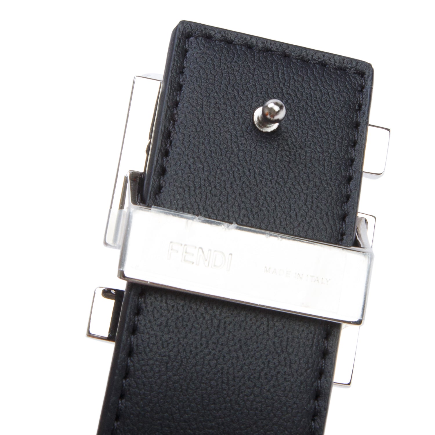 Fendi Black Canvas FF Squared Reversible Belt 95 38 w/ Box