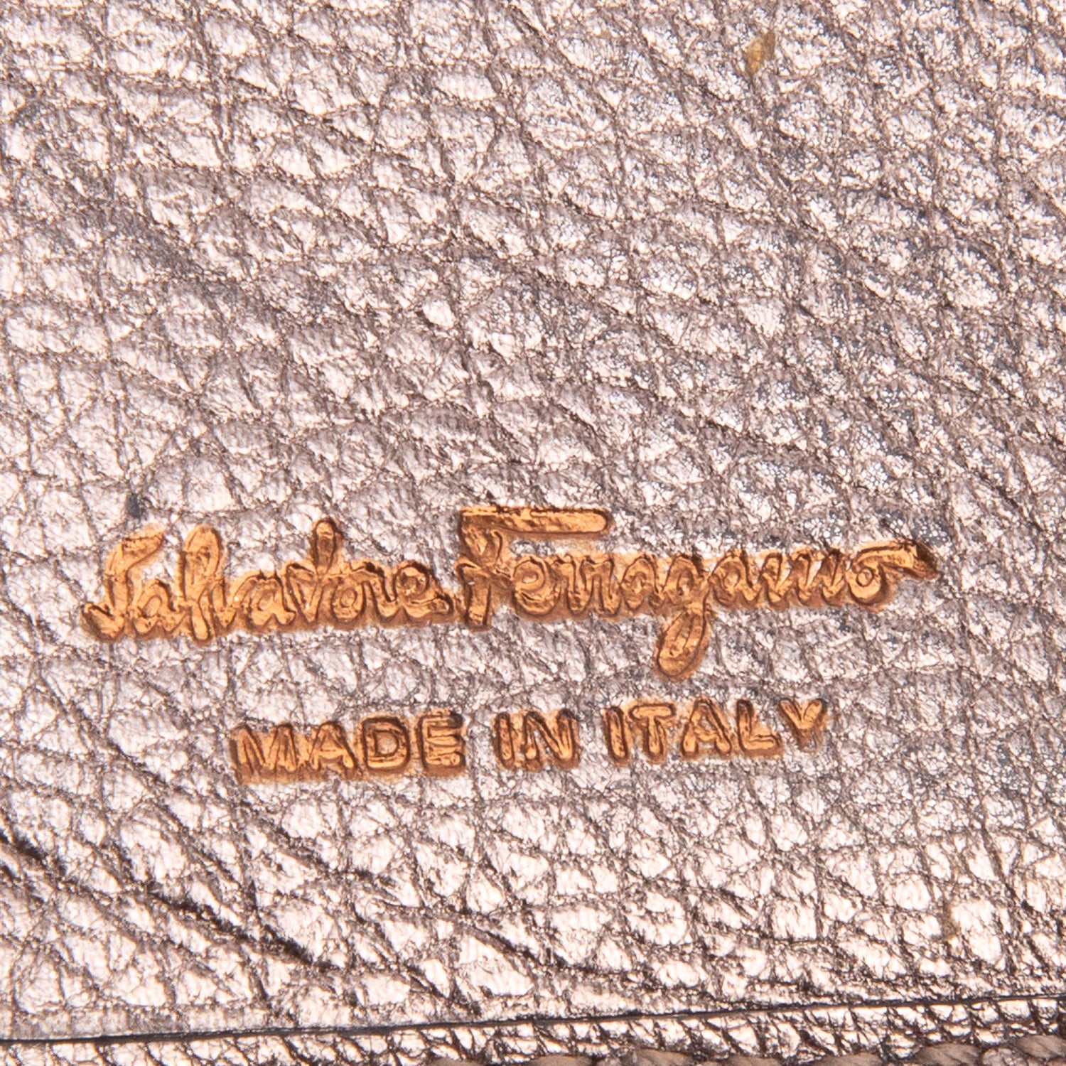 Ferragamo Silver Calfskin Gancini French Wallet