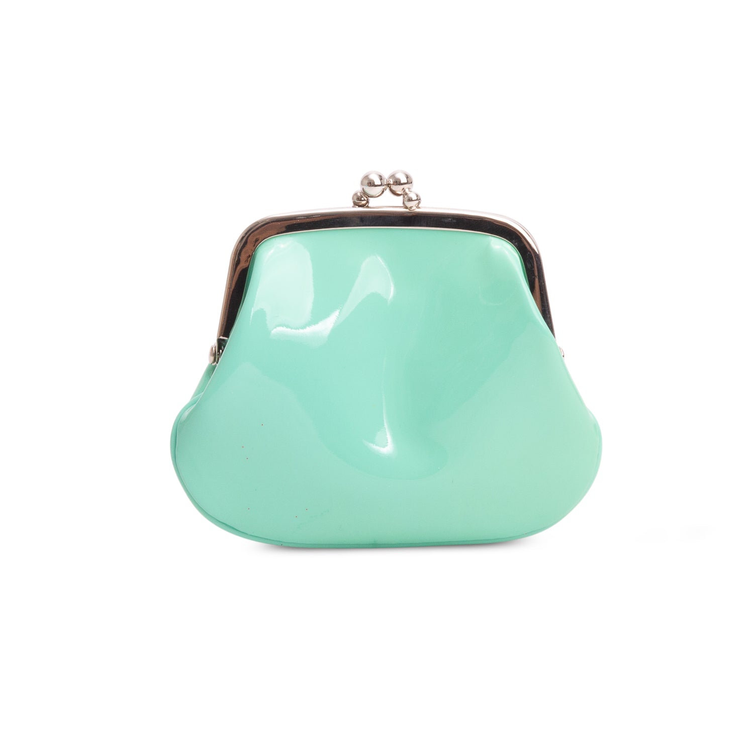 Tiffany & Co. Blue Patent Leather Kiss-Lock Coin Purse w/ Box