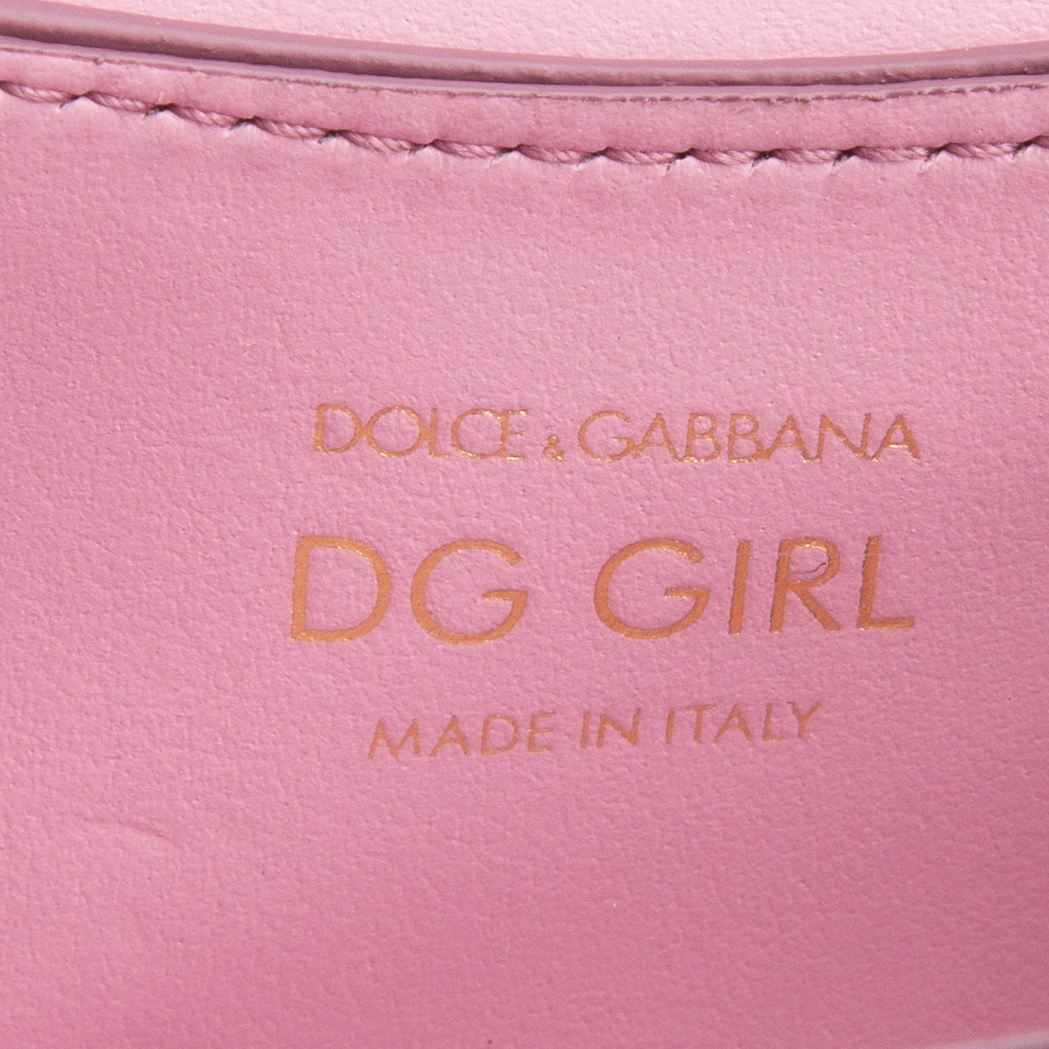 Dolce & Gabbana Pink Gold Brocade Micro DG Girls Bag w/ Authenticity Card