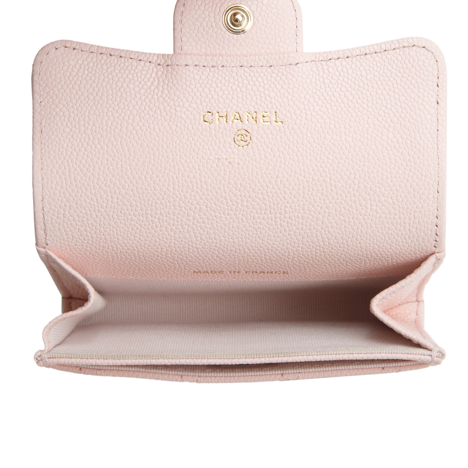 Chanel Pink Caviar Leather Classic Flap Card Holder
