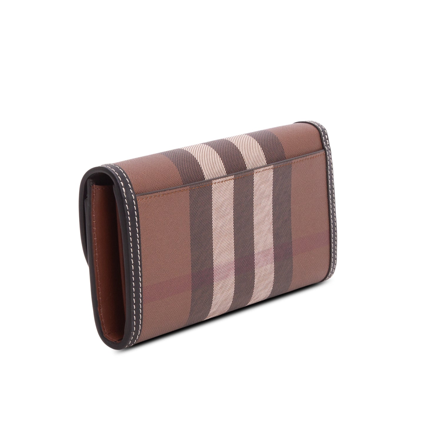 Burberry Dark Brown Check Continental Wallet