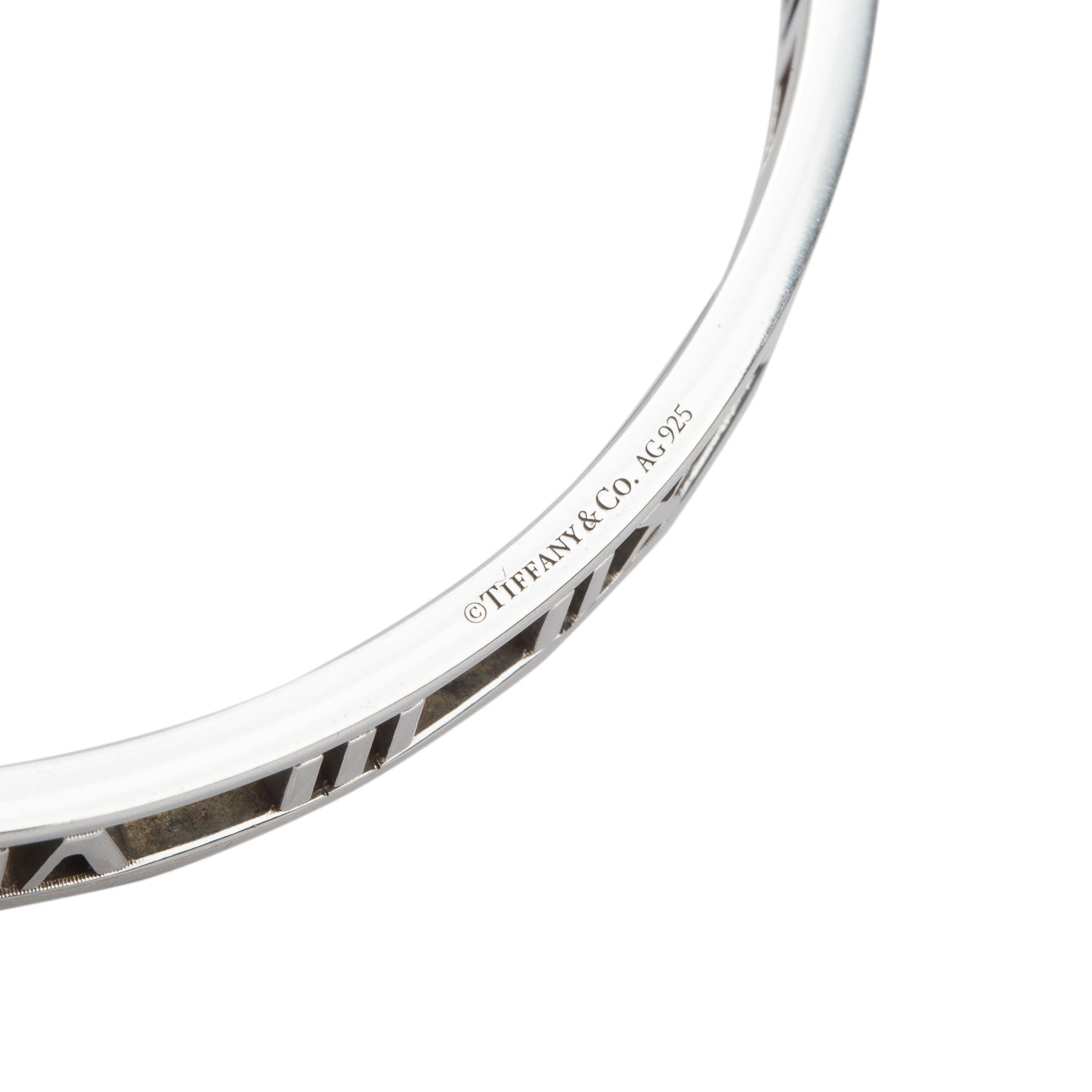Tiffany & Co. Sterling Silver Narrow Atlas Open Bangle