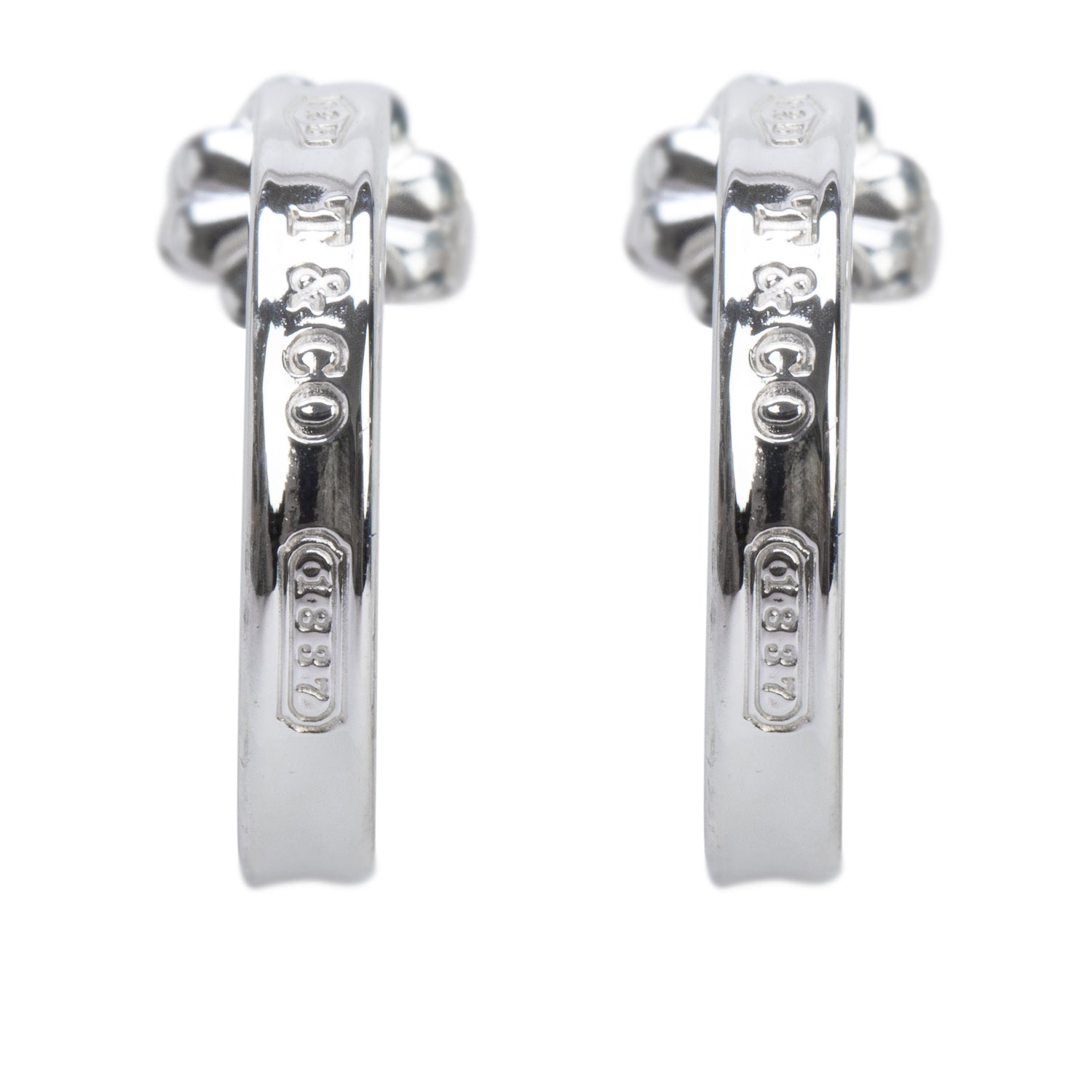 Tiffany & Co. Sterling Silver 1837 Small Hoop Earrings