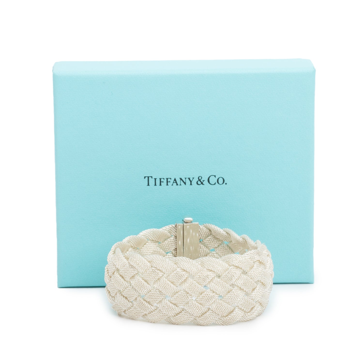Tiffany & Co. Sterling Silver Somerset Mesh Woven Bracelet