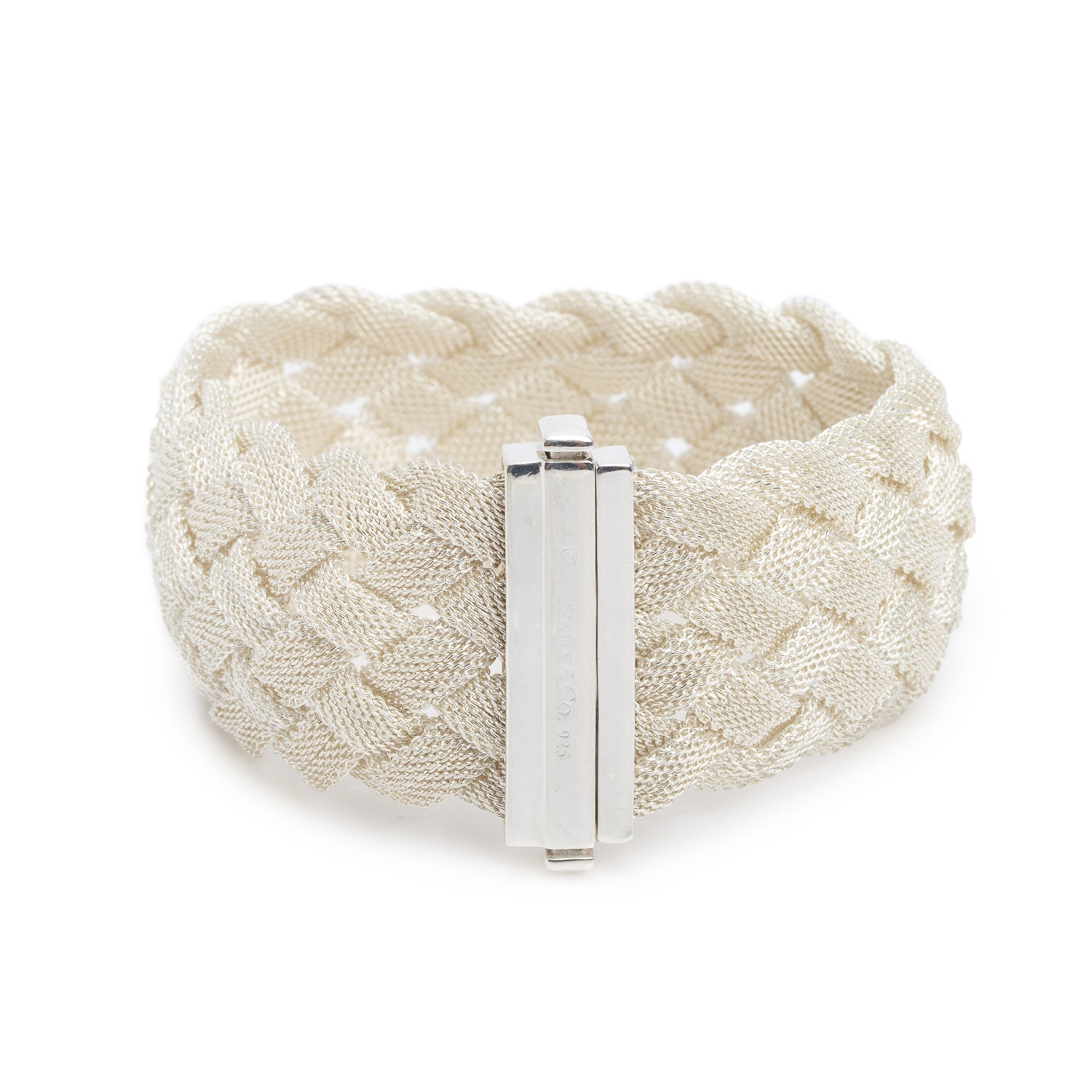 Tiffany & Co. Sterling Silver Somerset Mesh Woven Bracelet