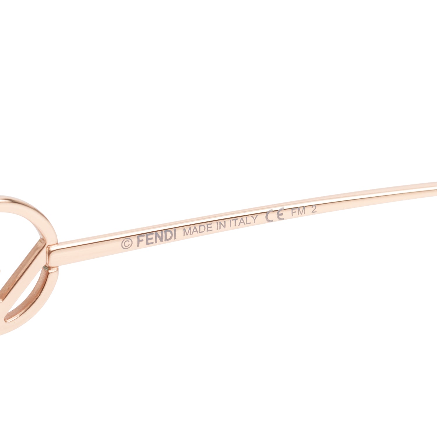 Fendi FE0335/F/S Rose Gold-Tone Metal F is Fendi Geometric Sunglasses w/ Case