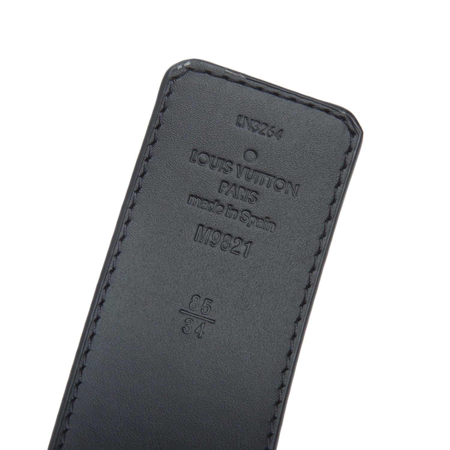 Louis Vuitton 2024 Black Calfskin Leather & Monogram Canvas LV Initiales 40 MM Reversible Belt, Size 85 34