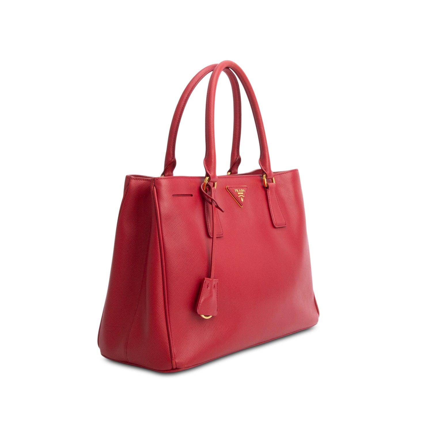 Prada Red Saffiano Medium Galleria Tote w/ Strap & Authenticity Card