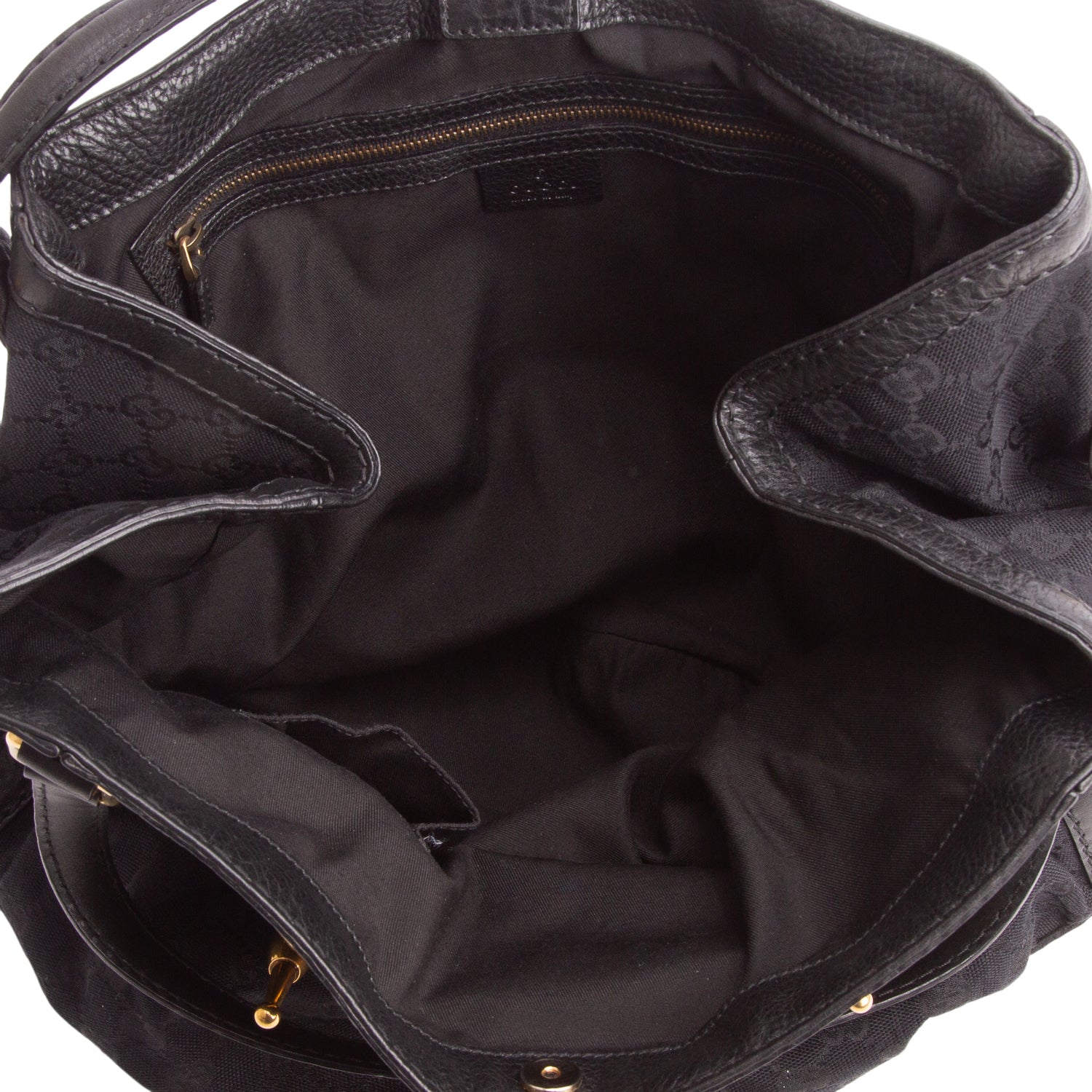 Gucci Black Monogram Medium Jockey Tote