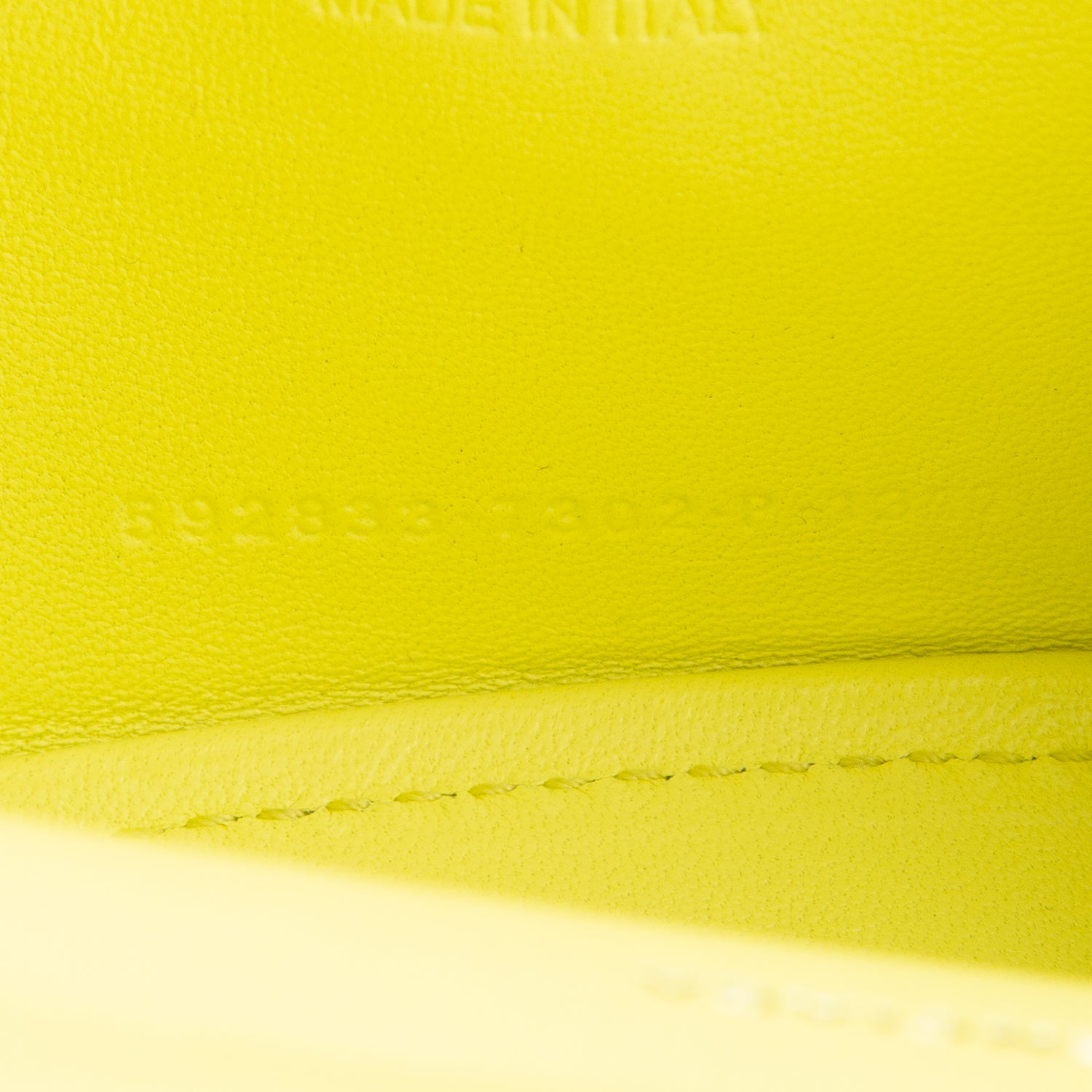 Balenciaga Yellow Shiny Box Calfskin Leather XS Hourglass Top Handle Bag w/ Strap