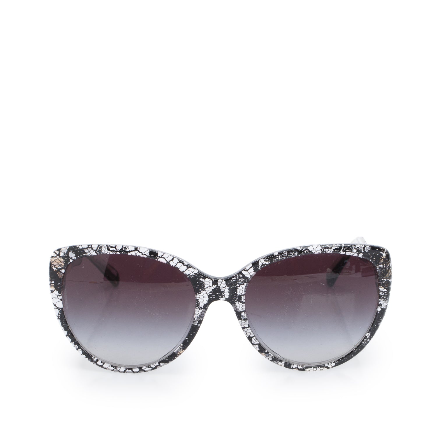 Dolce & Gabbana DG4175 Black Flower Embroidery Acetate Butterfly Sunglasses w/ Case