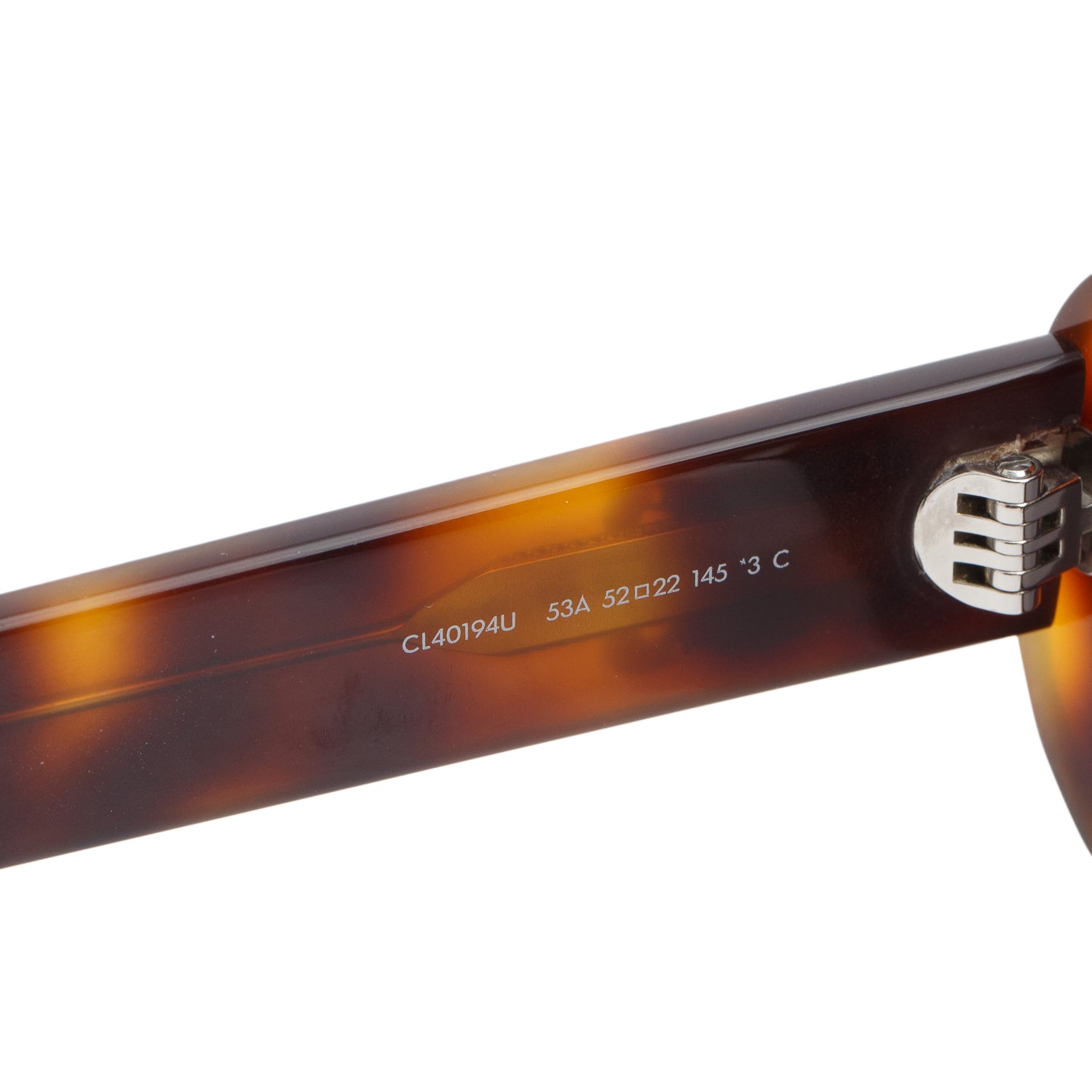 Celine CL40194U Brown Havana Acetate Triomphe 01 Oval Sunglasses