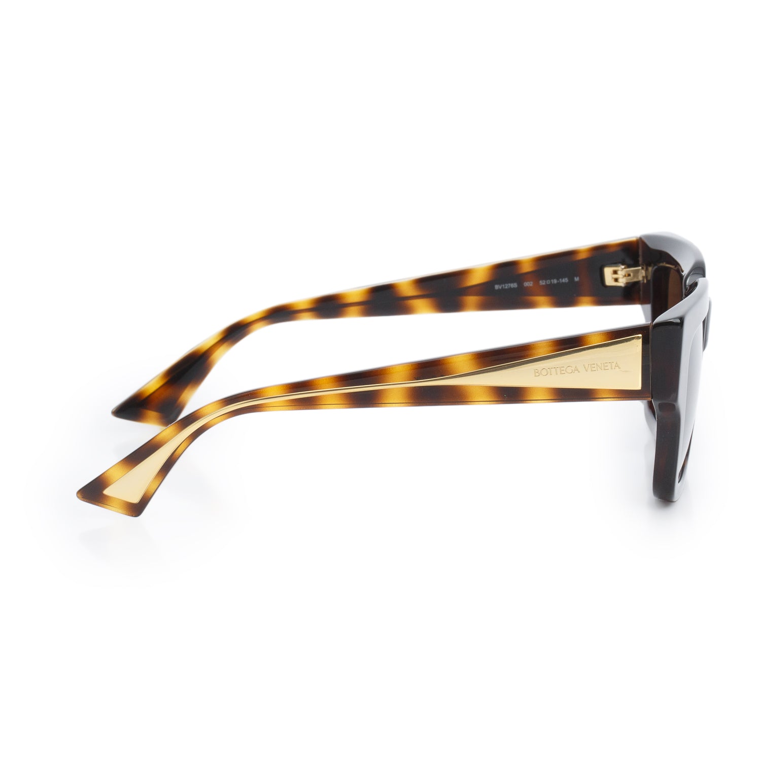 Bottega Veneta BV1276S Brown Havana Acetate Square Sunglasses w/ Case