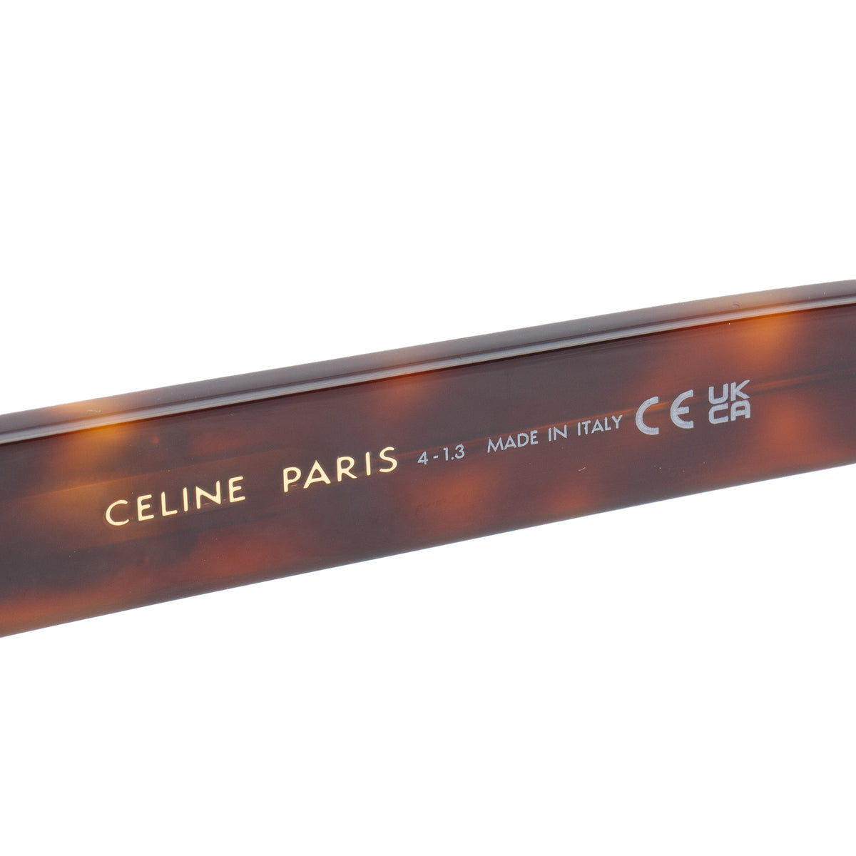 Celine CL40194U Brown Havana Acetate Triomphe 01 Oval Sunglasses w/ Case