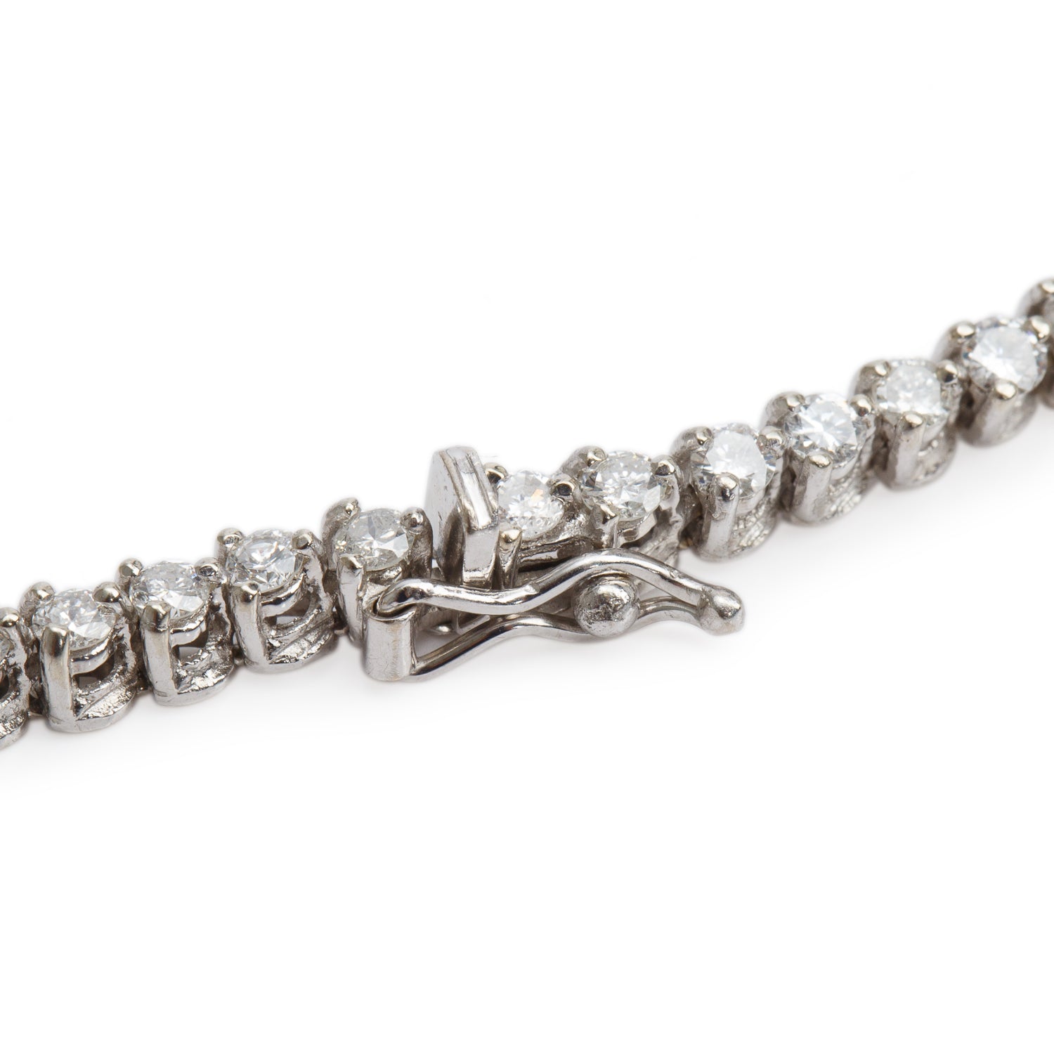 14k White Gold 3.44 tcw. Diamond Tennis Bracelet