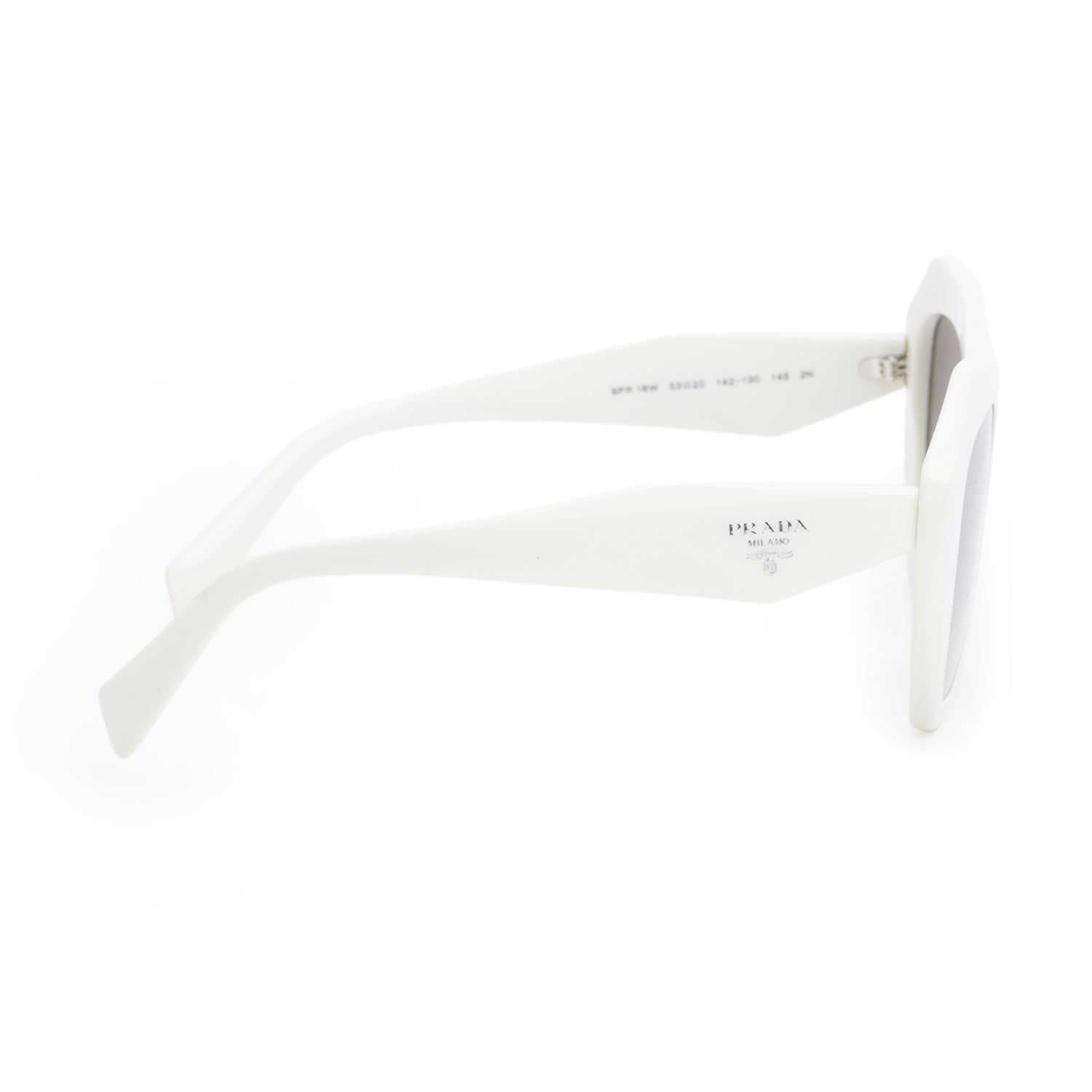 Prada SPR 16W Cream Acetate Symbole Geometric Sunglasses w/ Box & Case