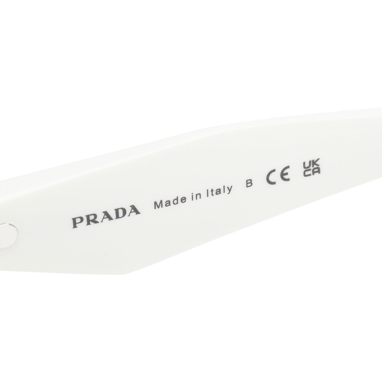 Prada SPR 16W Cream Acetate Symbole Geometric Sunglasses w/ Box & Case