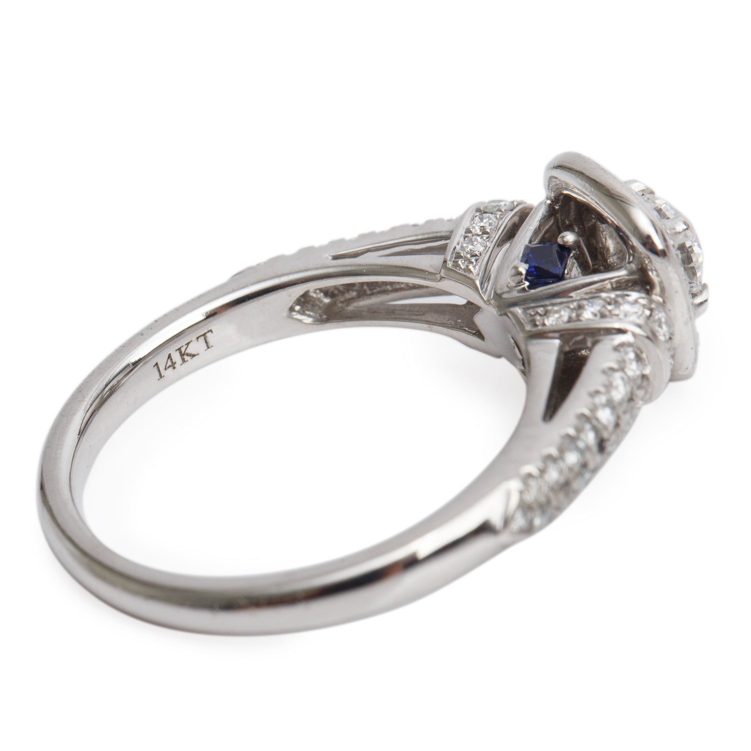 Vera Wang 14k White Gold Love Diamond Engagement Ring, Size 6.5